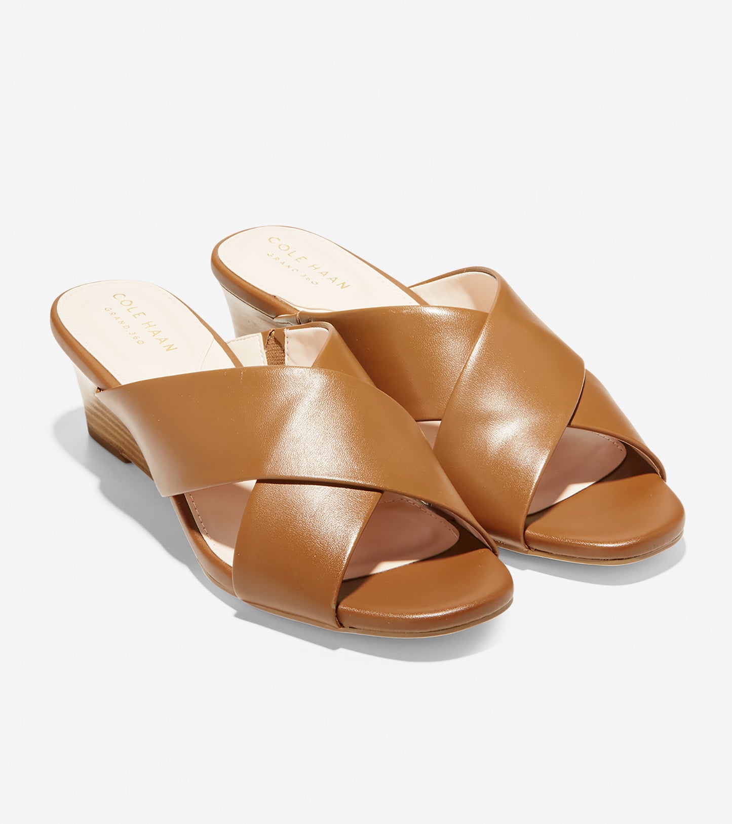 ColeHaan-Adley Grand Wedge Sandal (50mm)-w13807-British Tan Leather-dark Natural Stack H