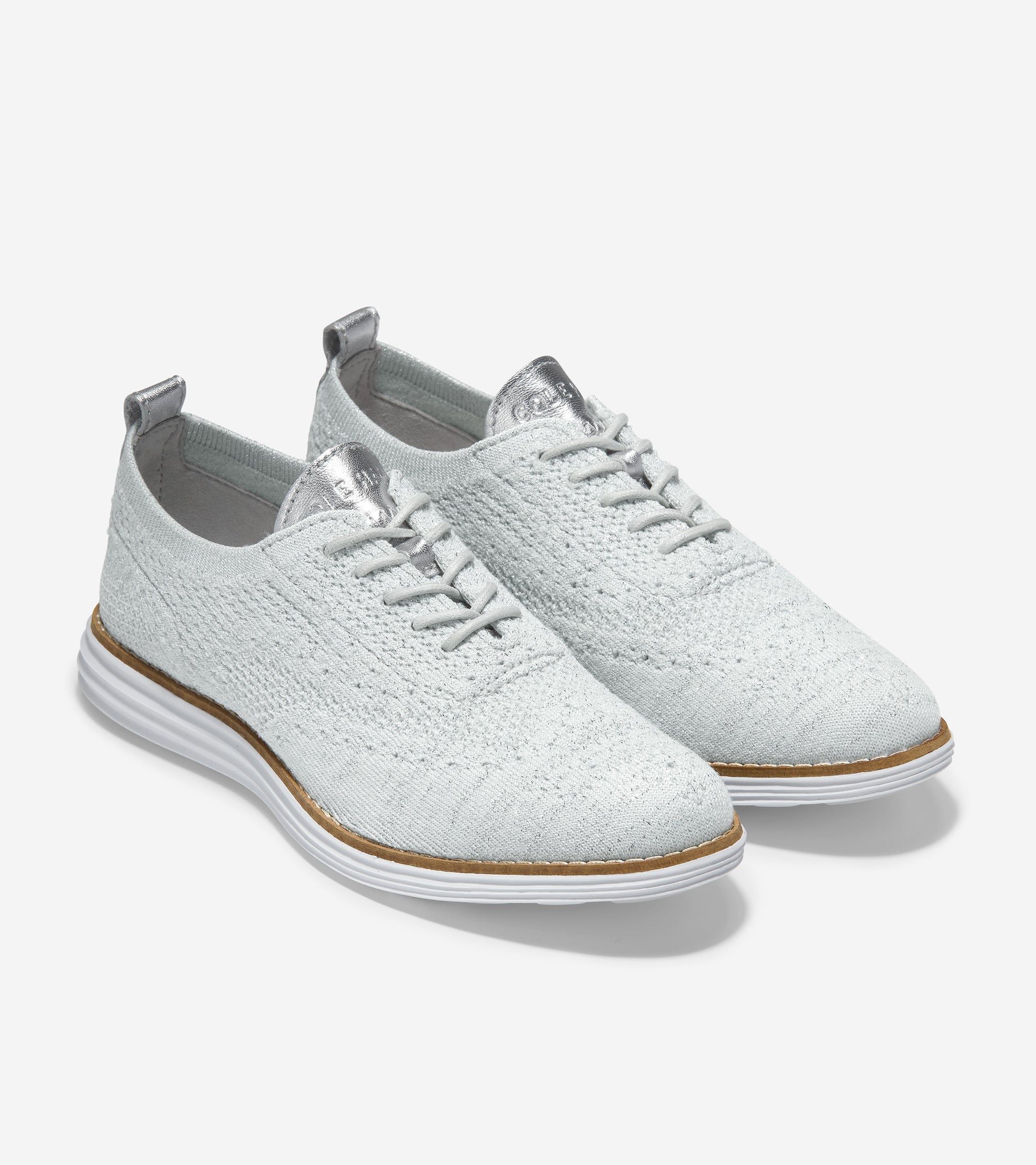 ColeHaan-ØriginalGrand Wingtip Oxford -w13992-Silver Stitchlite™Metallic