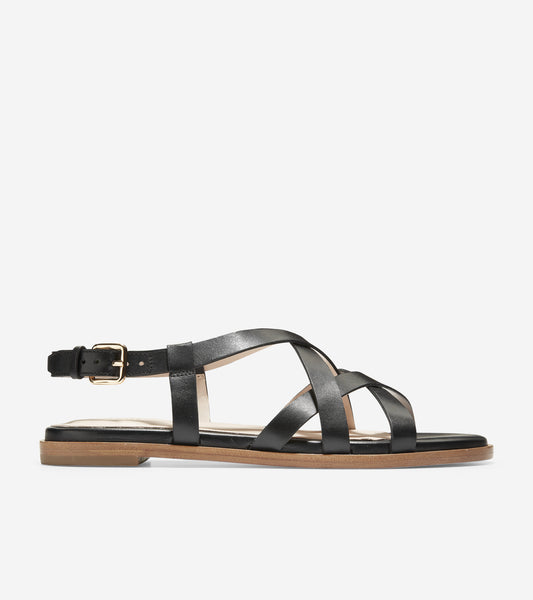 ColeHaan-Analeigh Grand Strappy Sandal-w14372-Black Leather