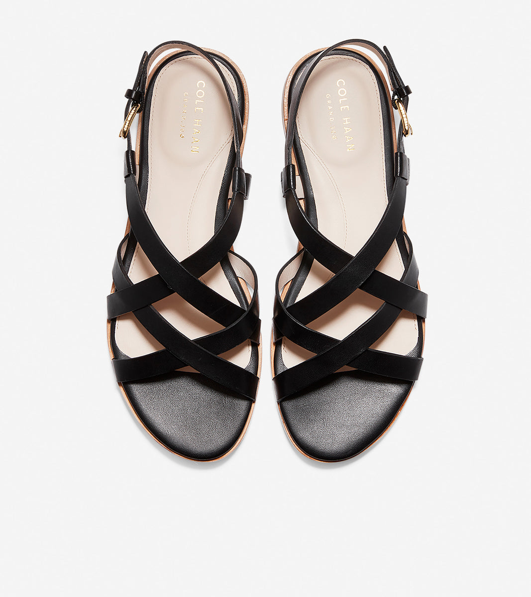 ColeHaan-Analeigh Grand Strappy Sandal-w14372-Black Leather