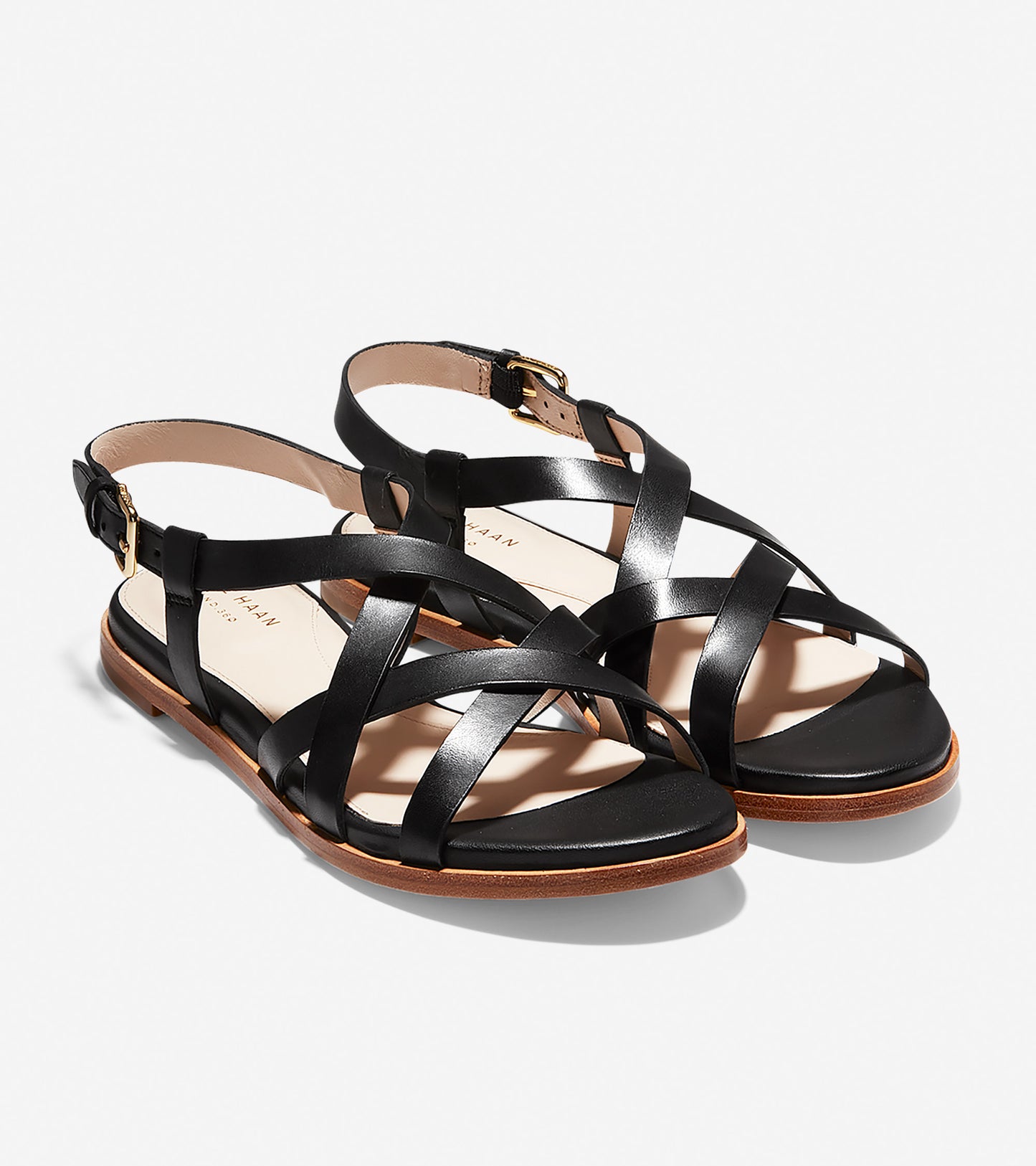 ColeHaan-Analeigh Grand Strappy Sandal-w14372-Black Leather