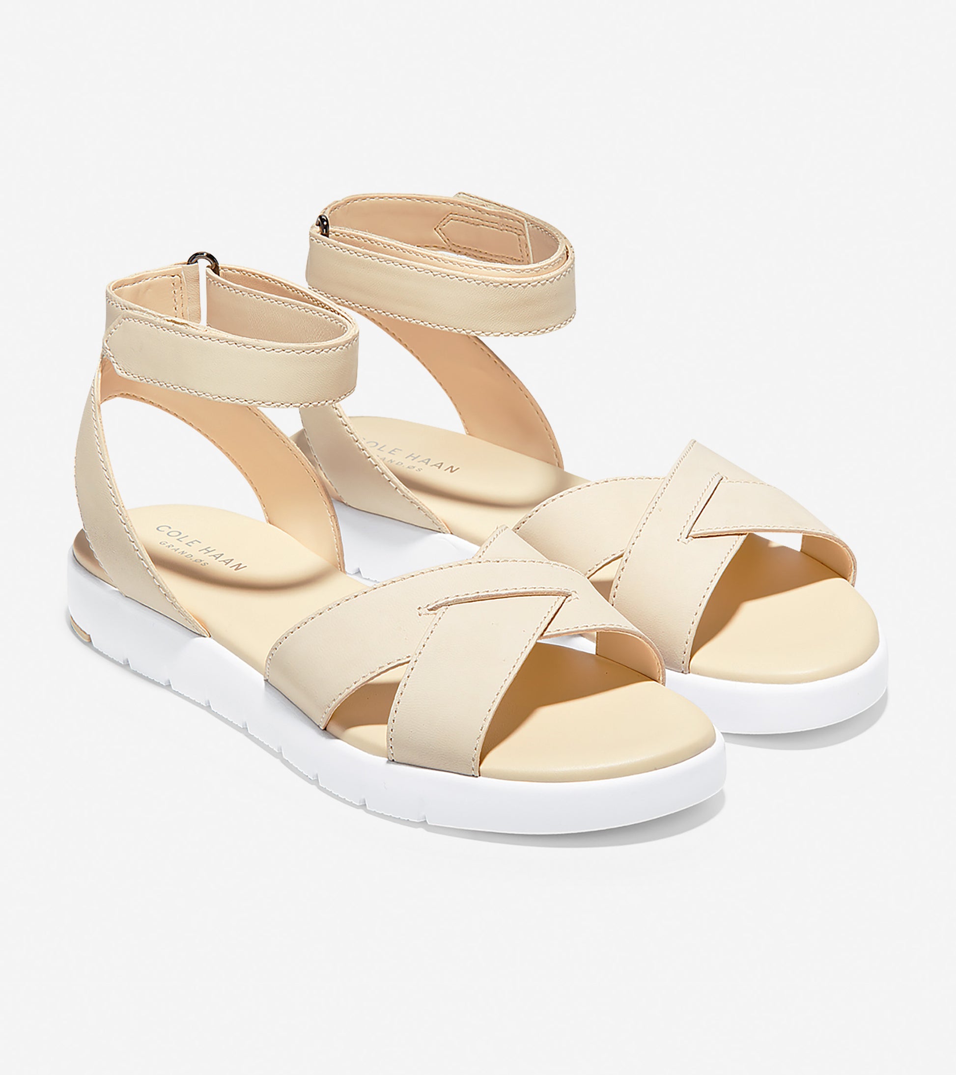 ColeHaan-ZERØGRAND Cross Strap Sandal-w14655-Brazilian Sand Nubuck