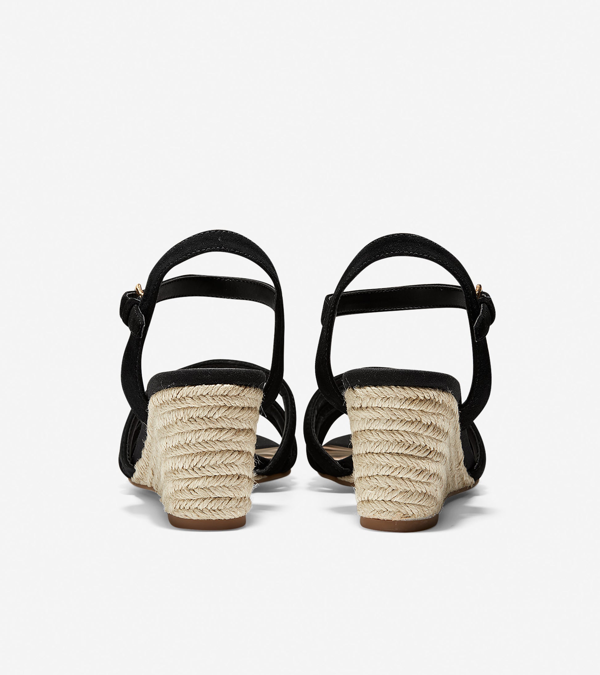 ColeHaan-Jasmine Espadrille Wedge Sandal (60mm)-w14773-Black Suede