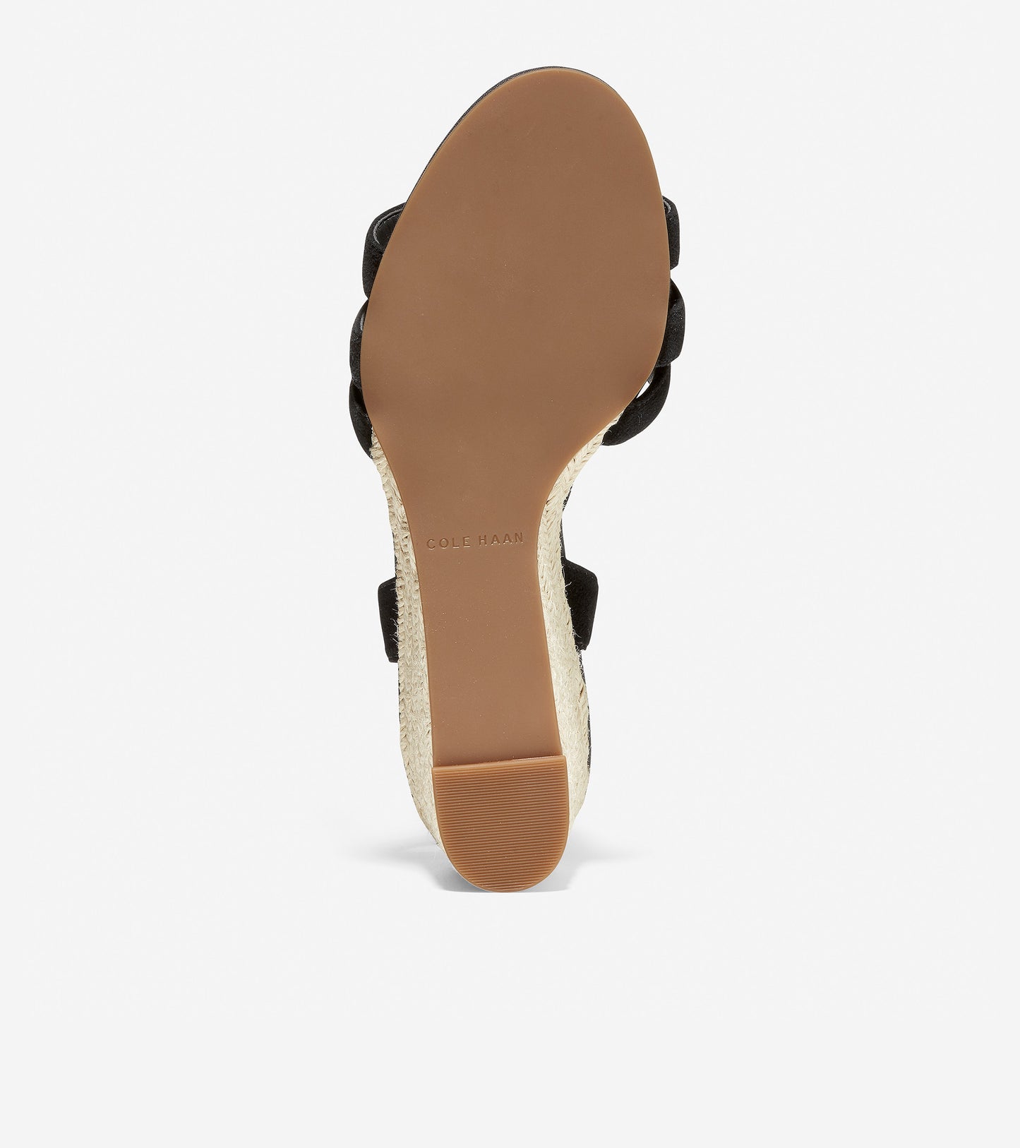 ColeHaan-Jasmine Espadrille Wedge Sandal (60mm)-w14773-Black Suede