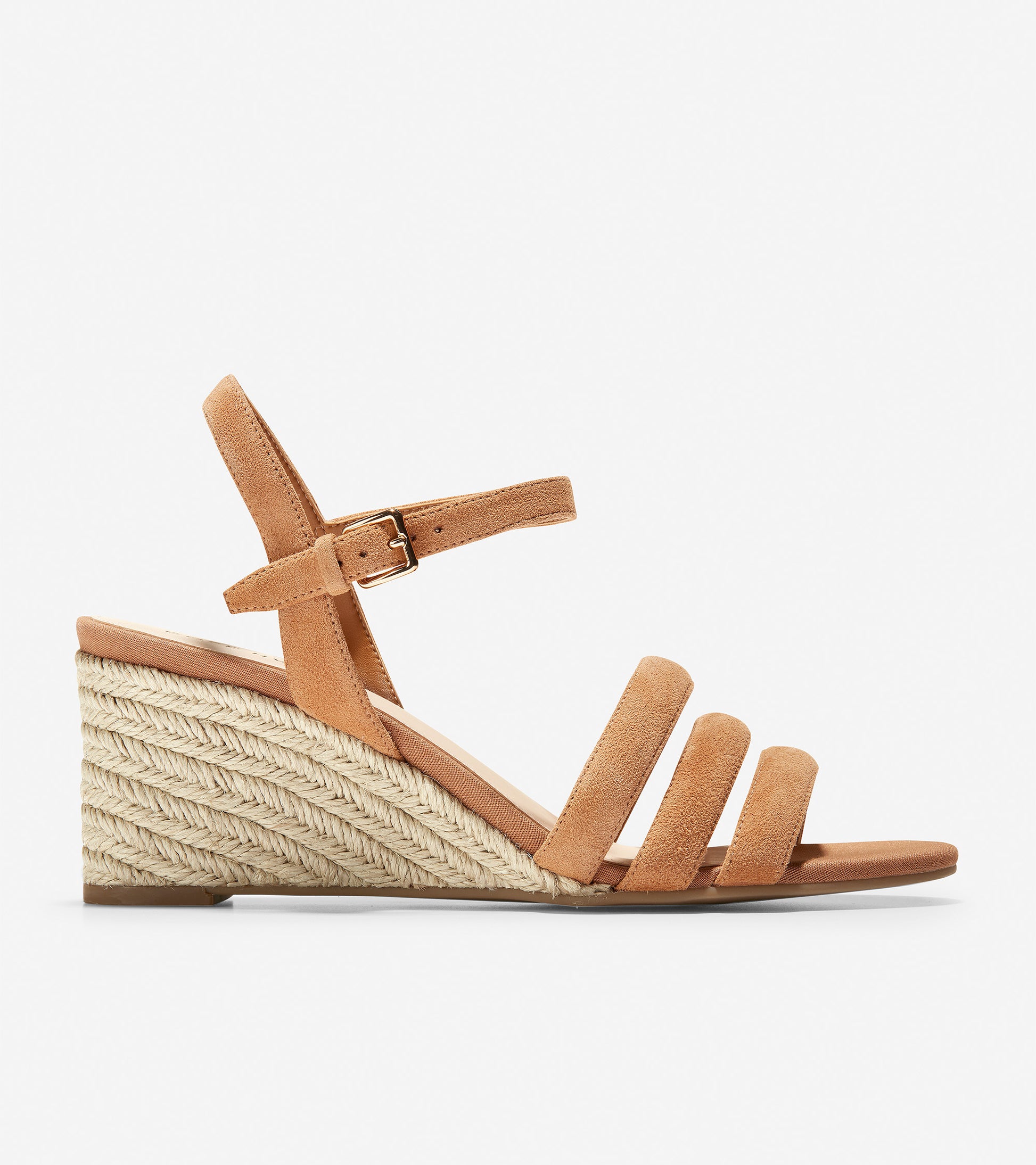 ColeHaan-Jasmine Espadrille Wedge Sandal (60mm)-w14774-Pecan Suede