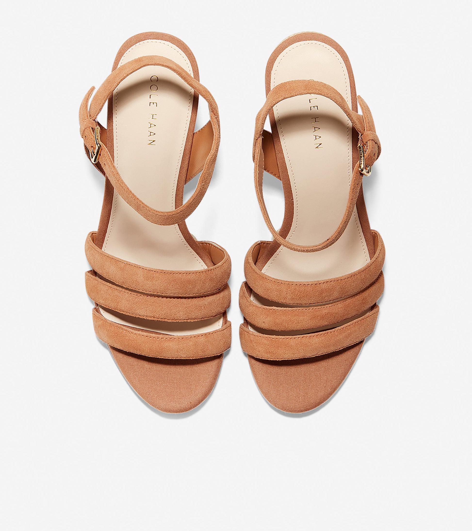 ColeHaan-Jasmine Espadrille Wedge Sandal (60mm)-w14774-Pecan Suede