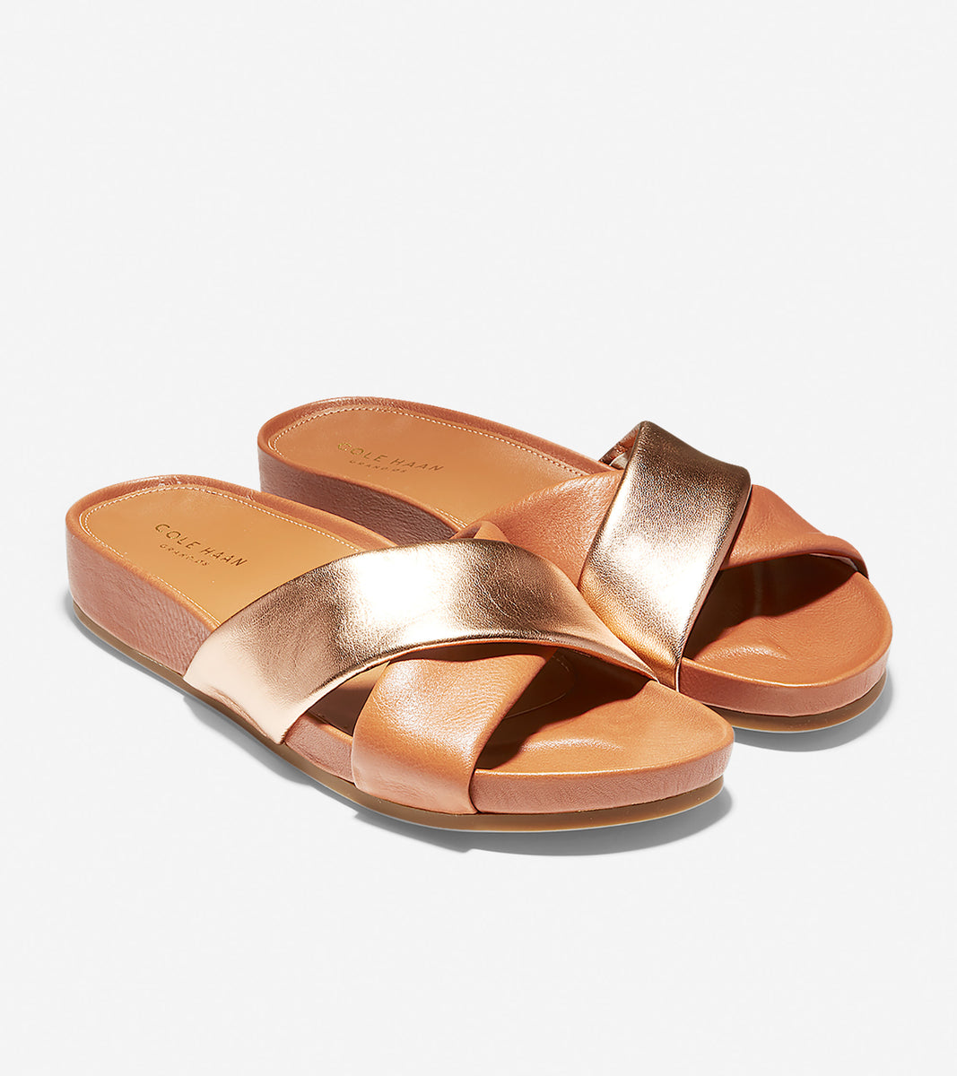 ColeHaan-Arielle Sandal-w15099-British Tan Tumbled Leather-rose Gold