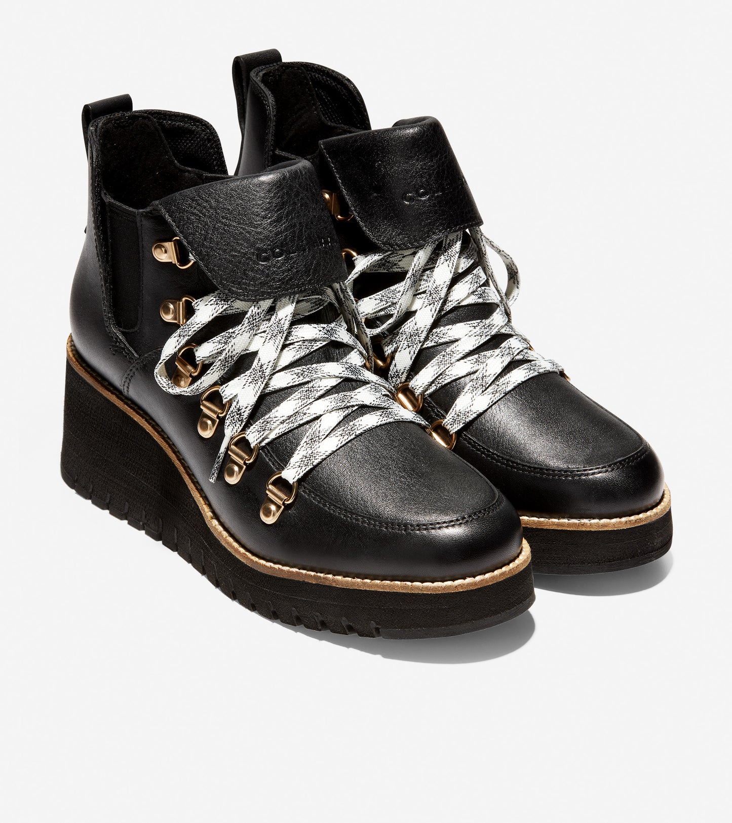 ColeHaan-ZERØGRAND Wedge Hiker Boot-w15450-Black