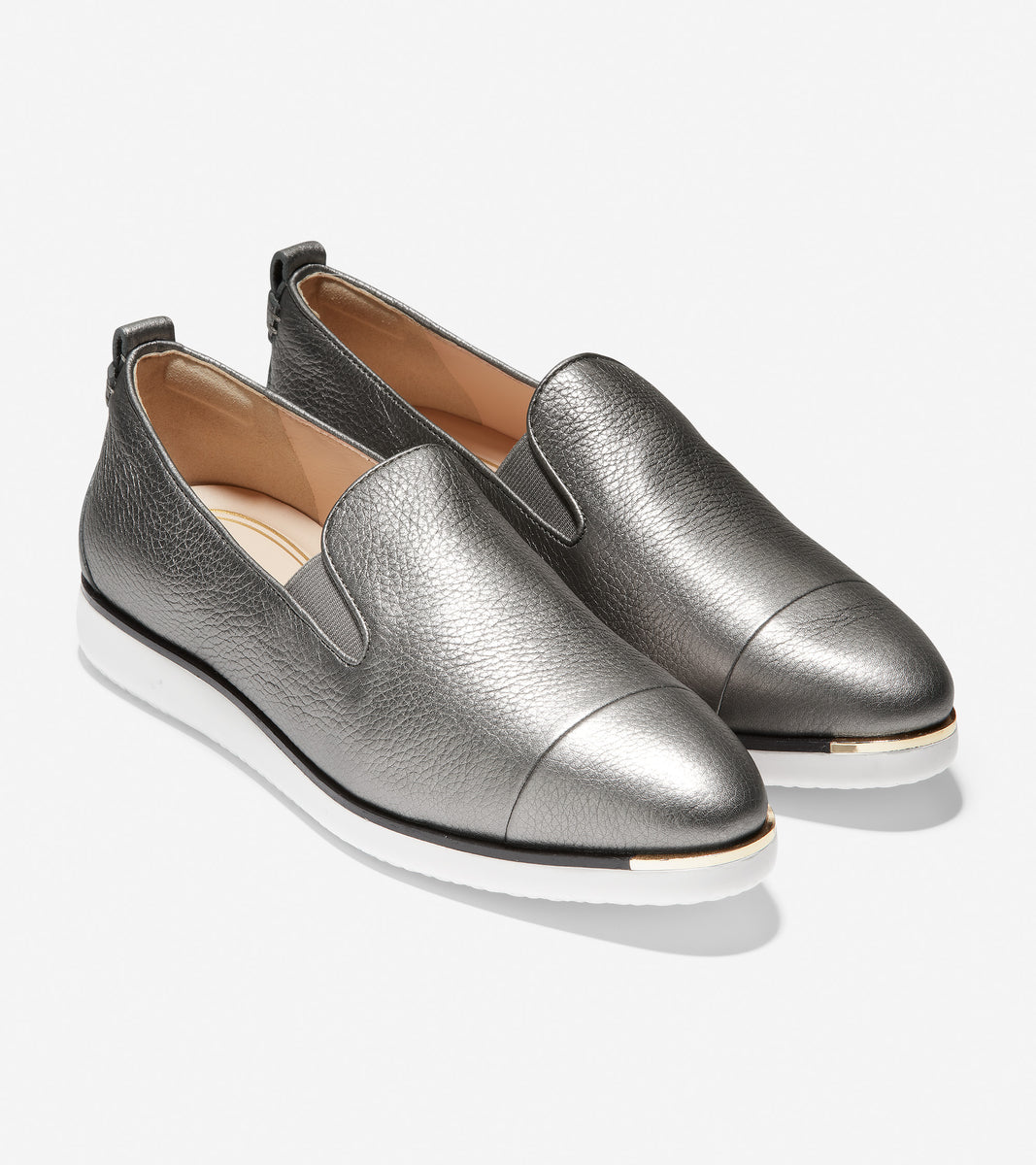ColeHaan-Grand Ambition Slip-On Sneaker-w15520-Metallic Tumbled Leather
