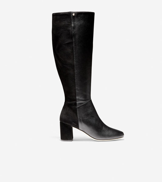 ColeHaan-Rianne Boot (65mm)-w15659-Black Leather-black Suede