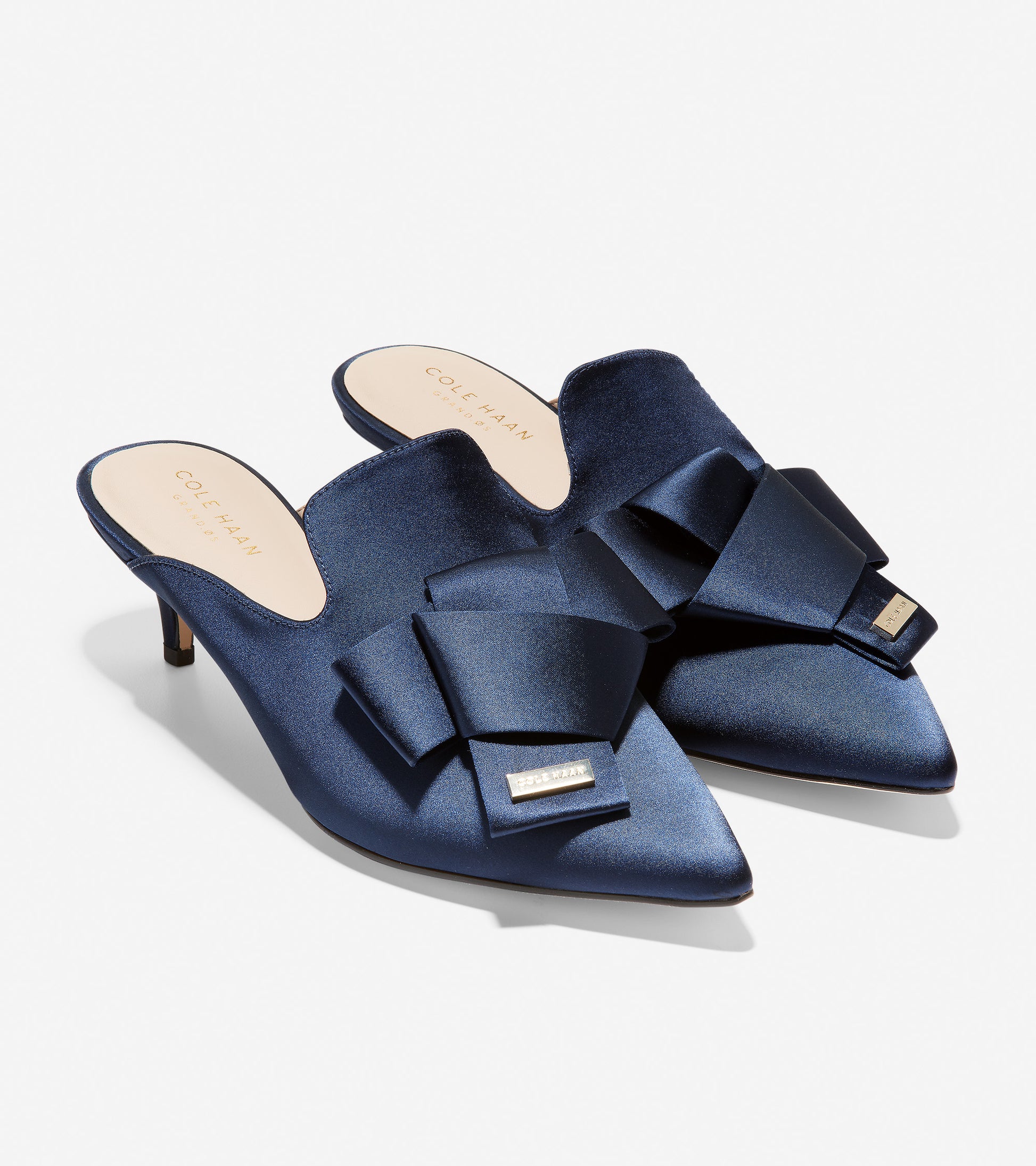 ColeHaan-Ophelia Mule (45mm)-w15757-Marine Blue Satin