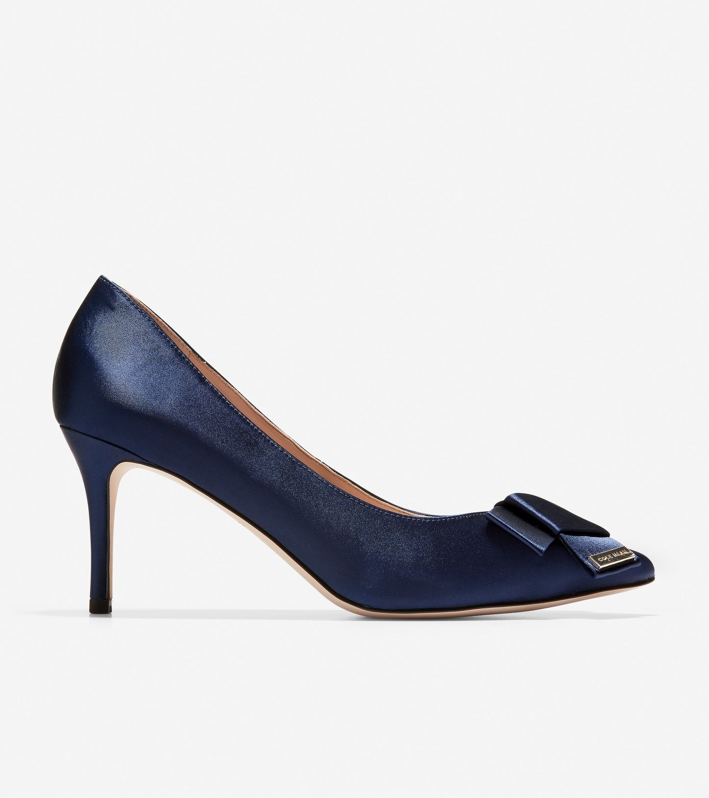 ColeHaan-Ophelia Pump-w15795-Marine Blue Satin