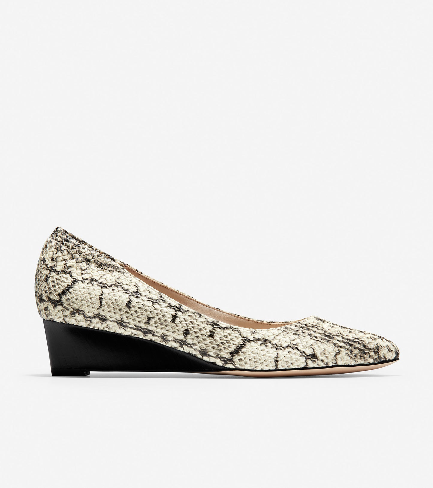 ColeHaan-Kathryn Wedge-w15839-Natural Python Print Leather