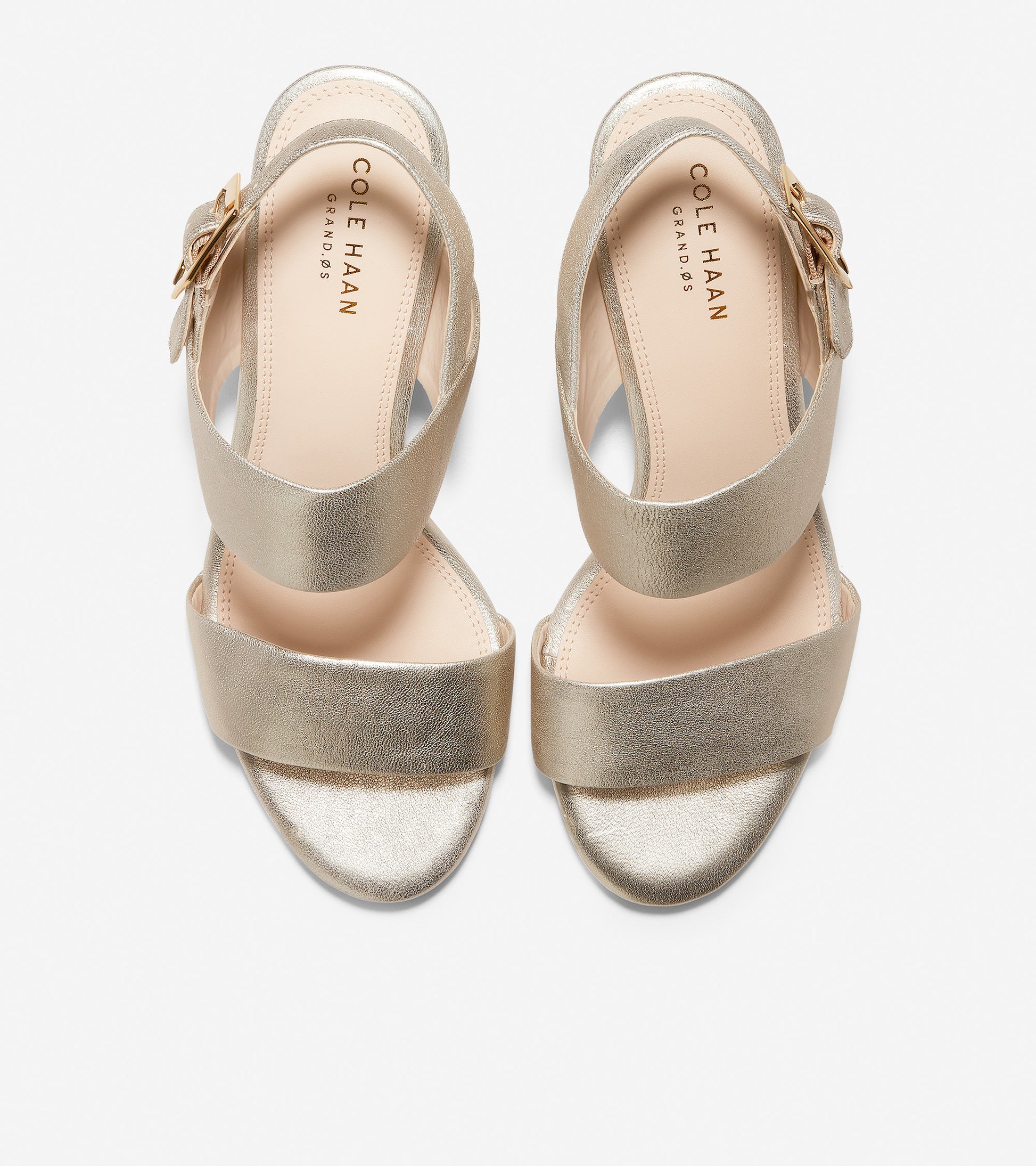 ColeHaan-Avani City Sandal-w15964-Soft Gold Metallic Leather