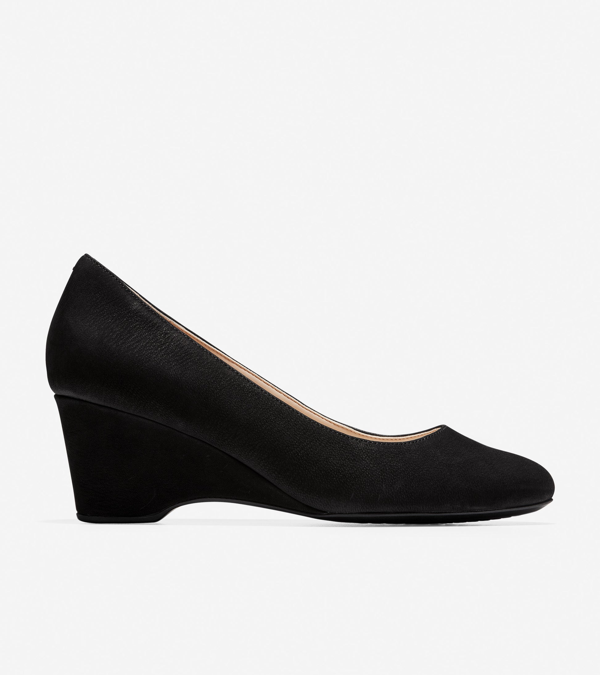 ColeHaan-The Go-To Wedge-w16097-Black Nubuck