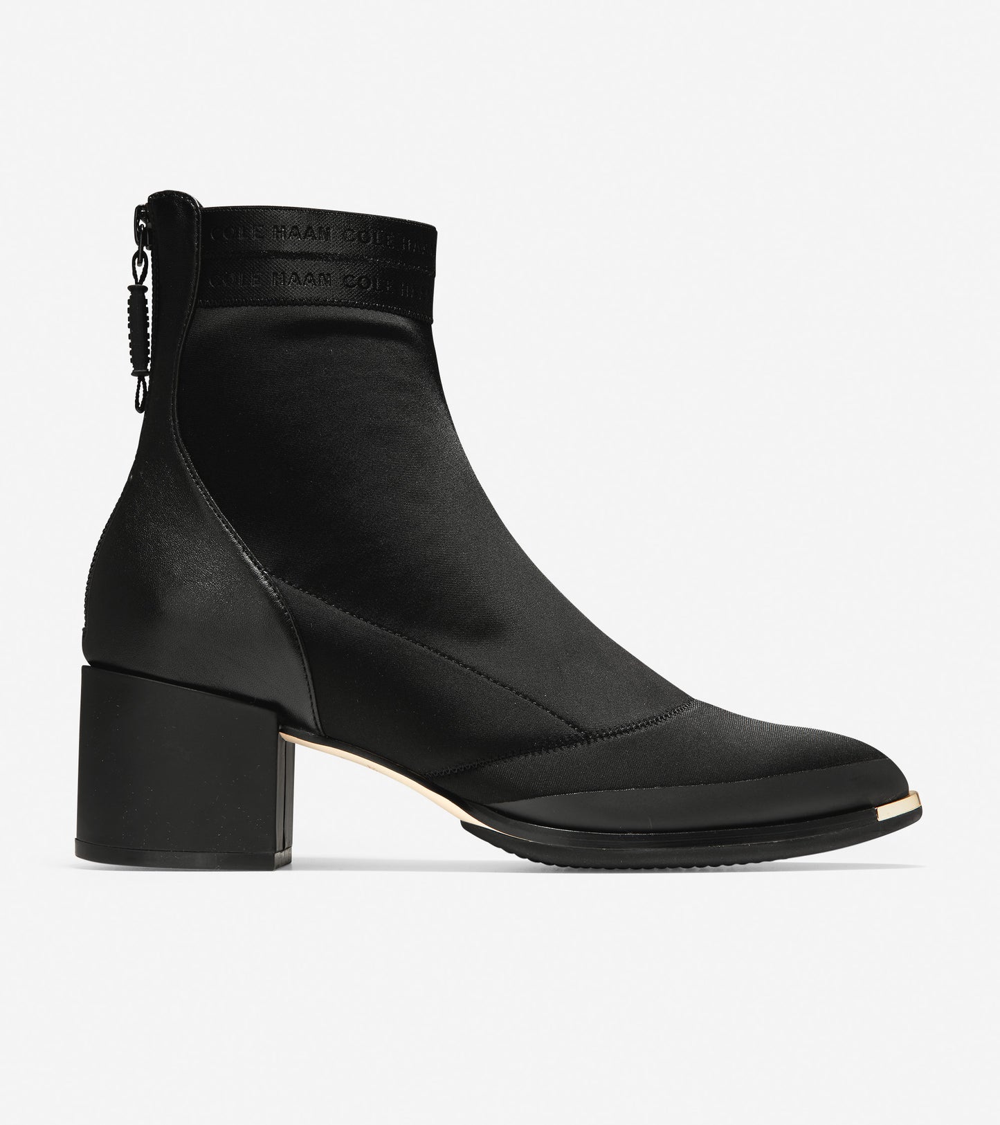 ColeHaan-Grand Ambition Stretch Bootie (55mm)-w16589-Black Leather