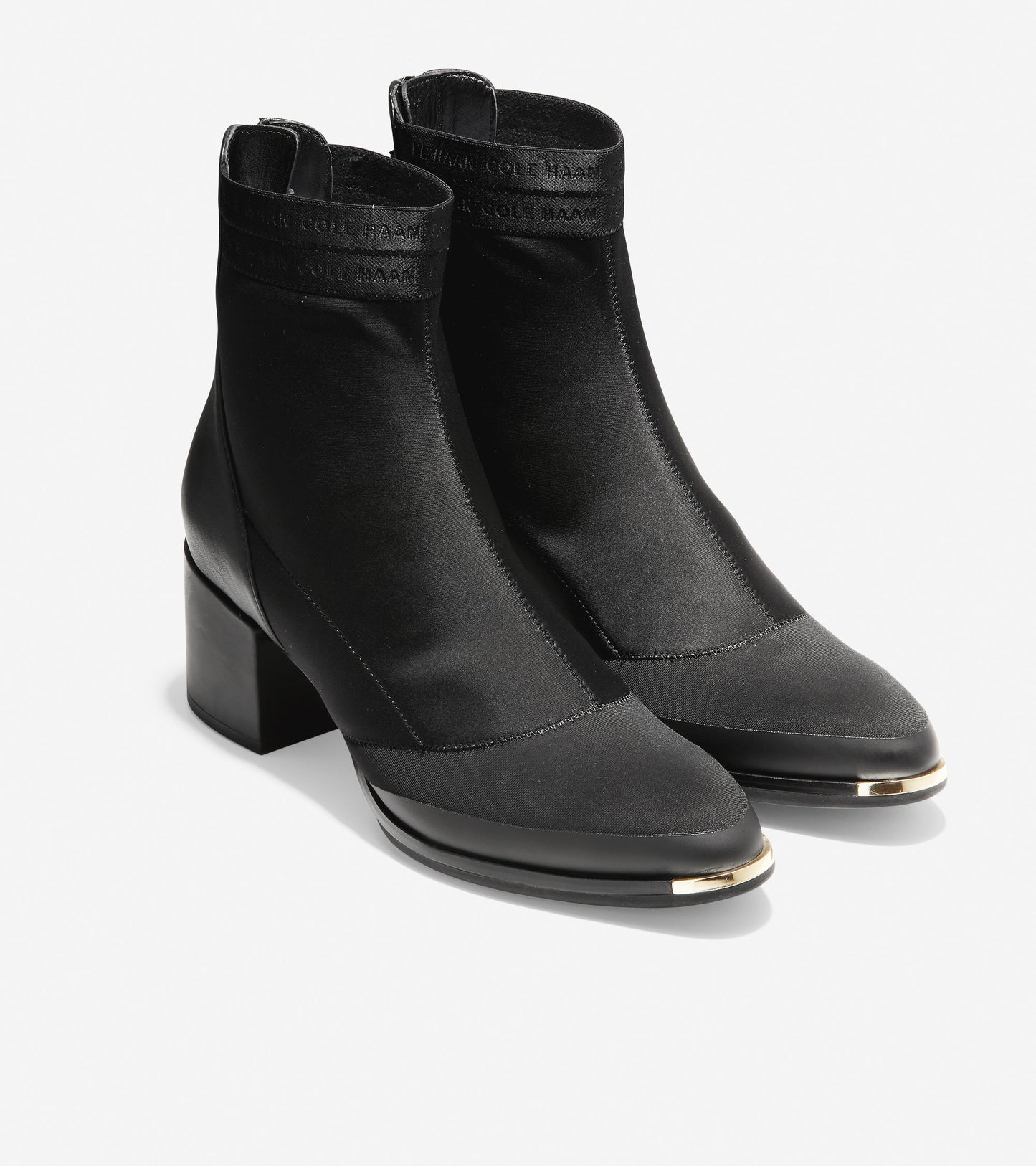 ColeHaan-Grand Ambition Stretch Bootie (55mm)-w16589-Black Leather