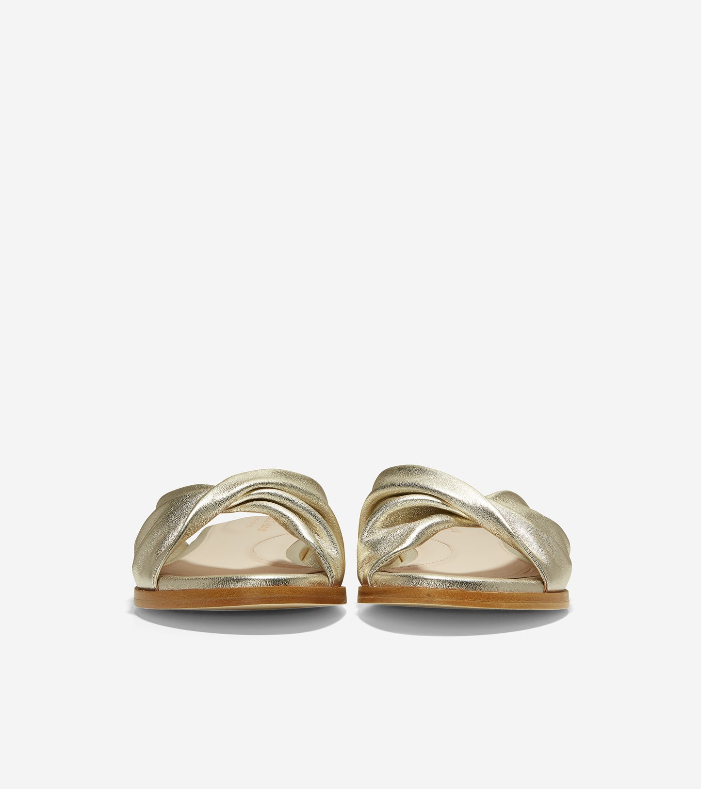 ColeHaan-Alyx Slide Sandal-w16897-Gold Leather