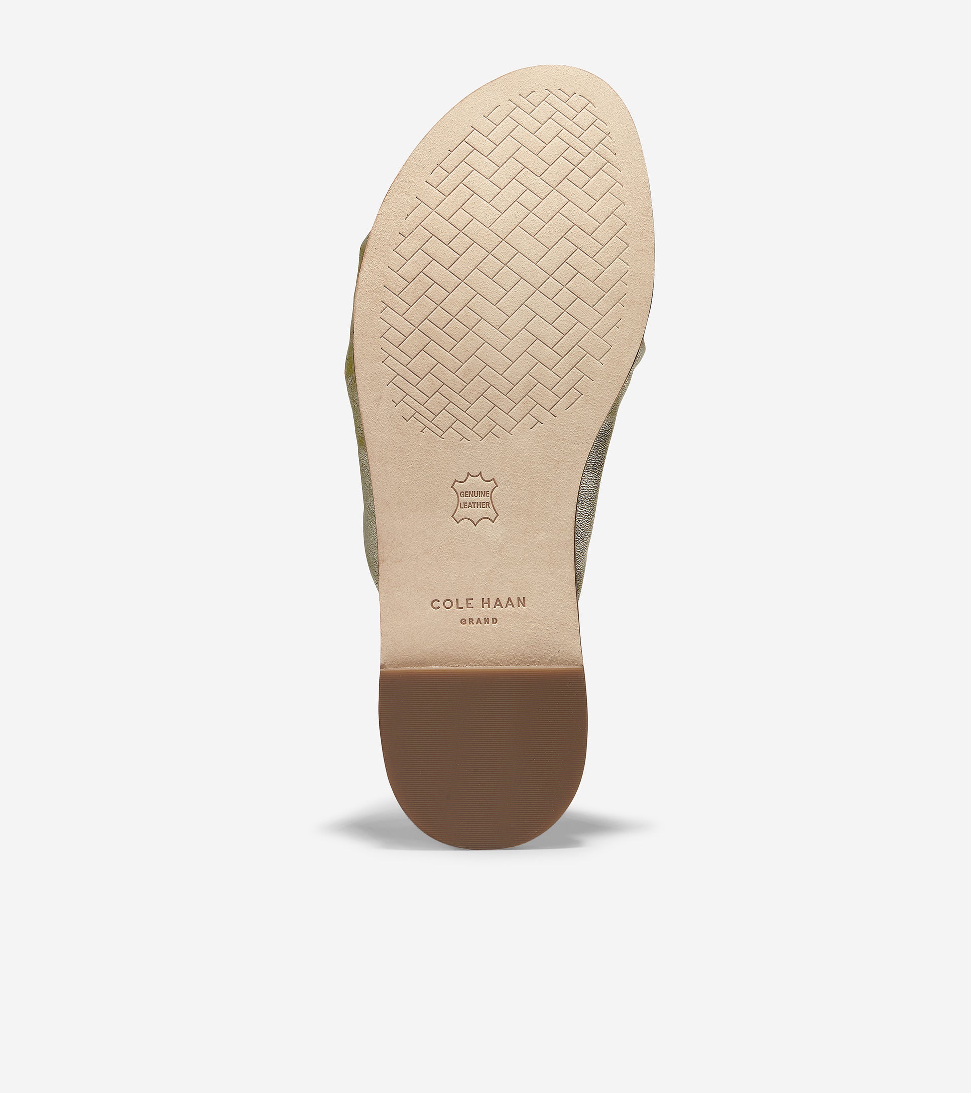 ColeHaan-Alyx Slide Sandal-w16897-Gold Leather