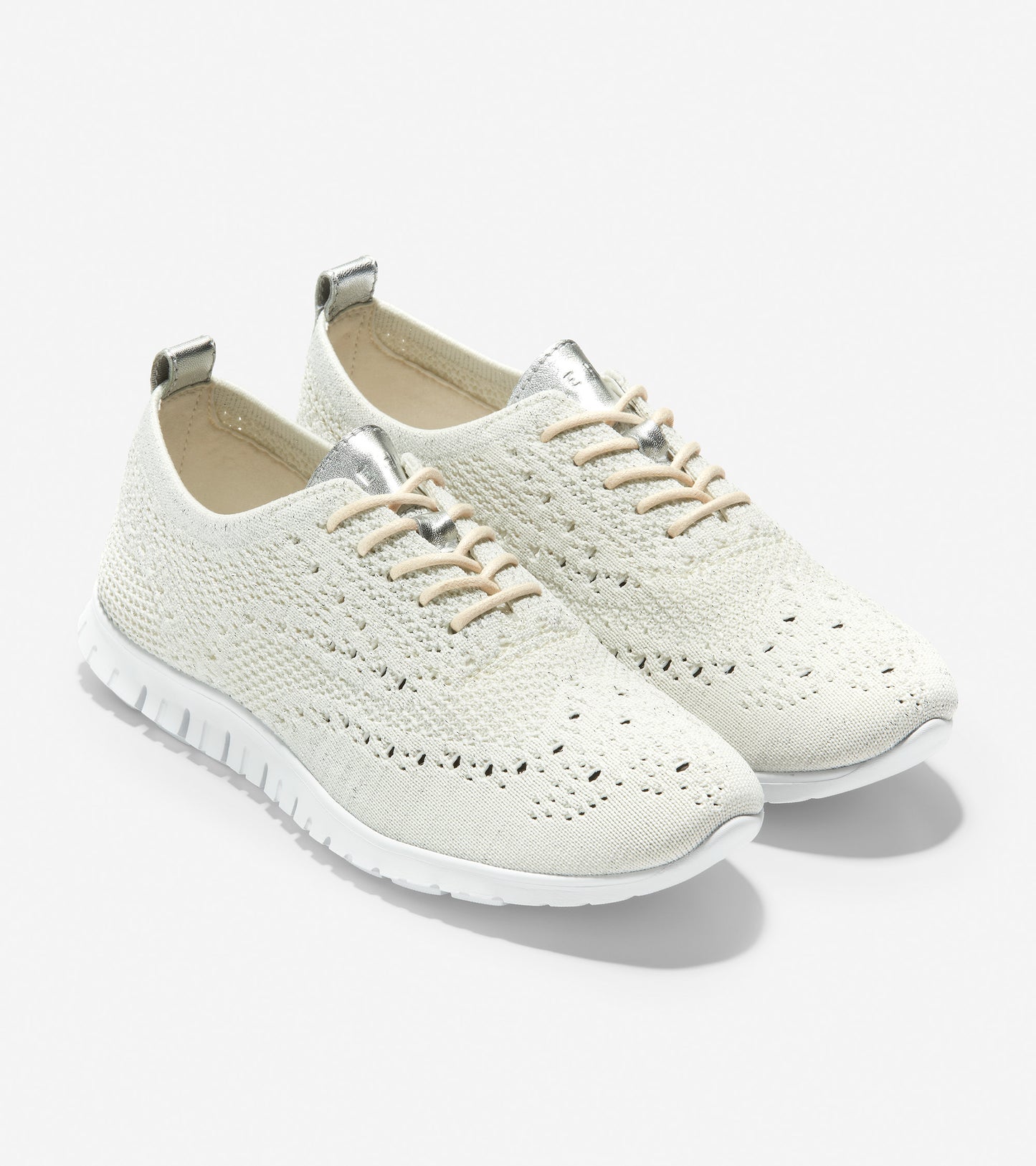 ColeHaan-ZERØGRAND Wingtip Oxford-w17101-Ivory Metallic Stitchlite™