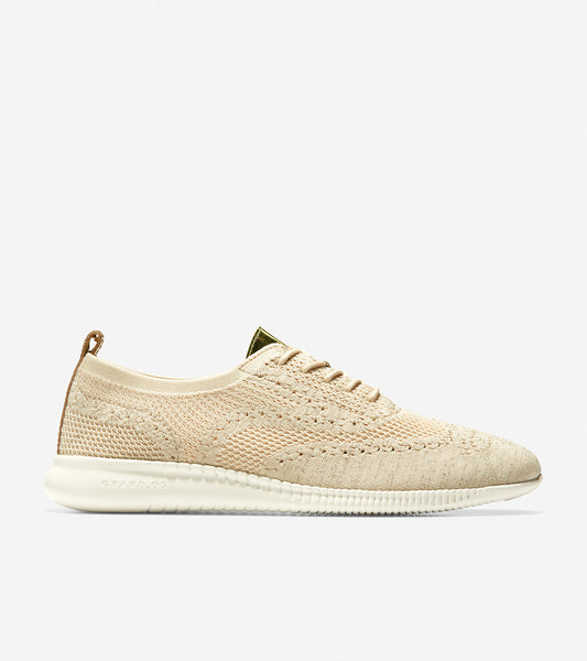 ColeHaan-2.ZERØGRAND Oxford-w17222-Gold/Brazilian Sand Stitchlite™