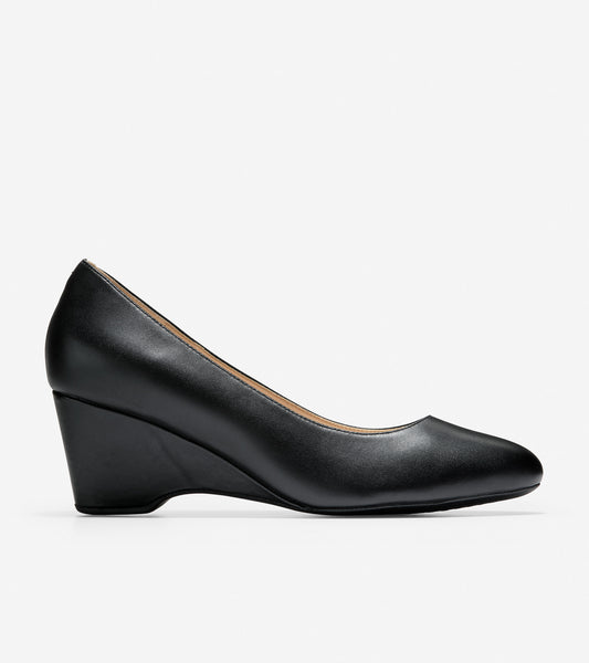 ColeHaan-The Go-To Wedge-w17526-Black Leather
