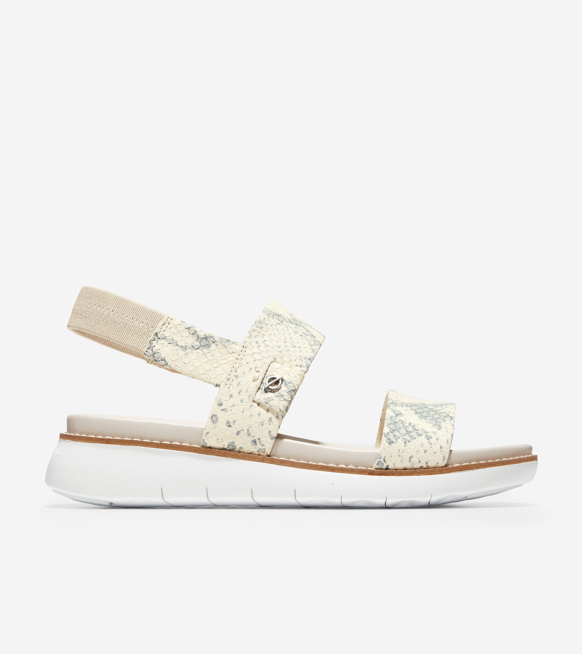 ColeHaan-ZERØGRAND Global Double Band Sandal-w17720-Ivory Chalk Snake Print