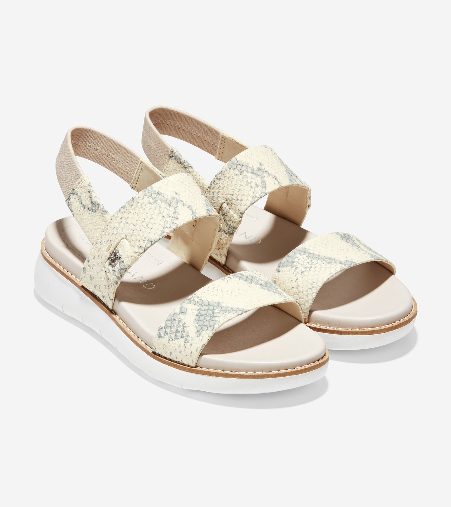 ColeHaan-ZERØGRAND Global Double Band Sandal-w17720-Ivory Chalk Snake Print