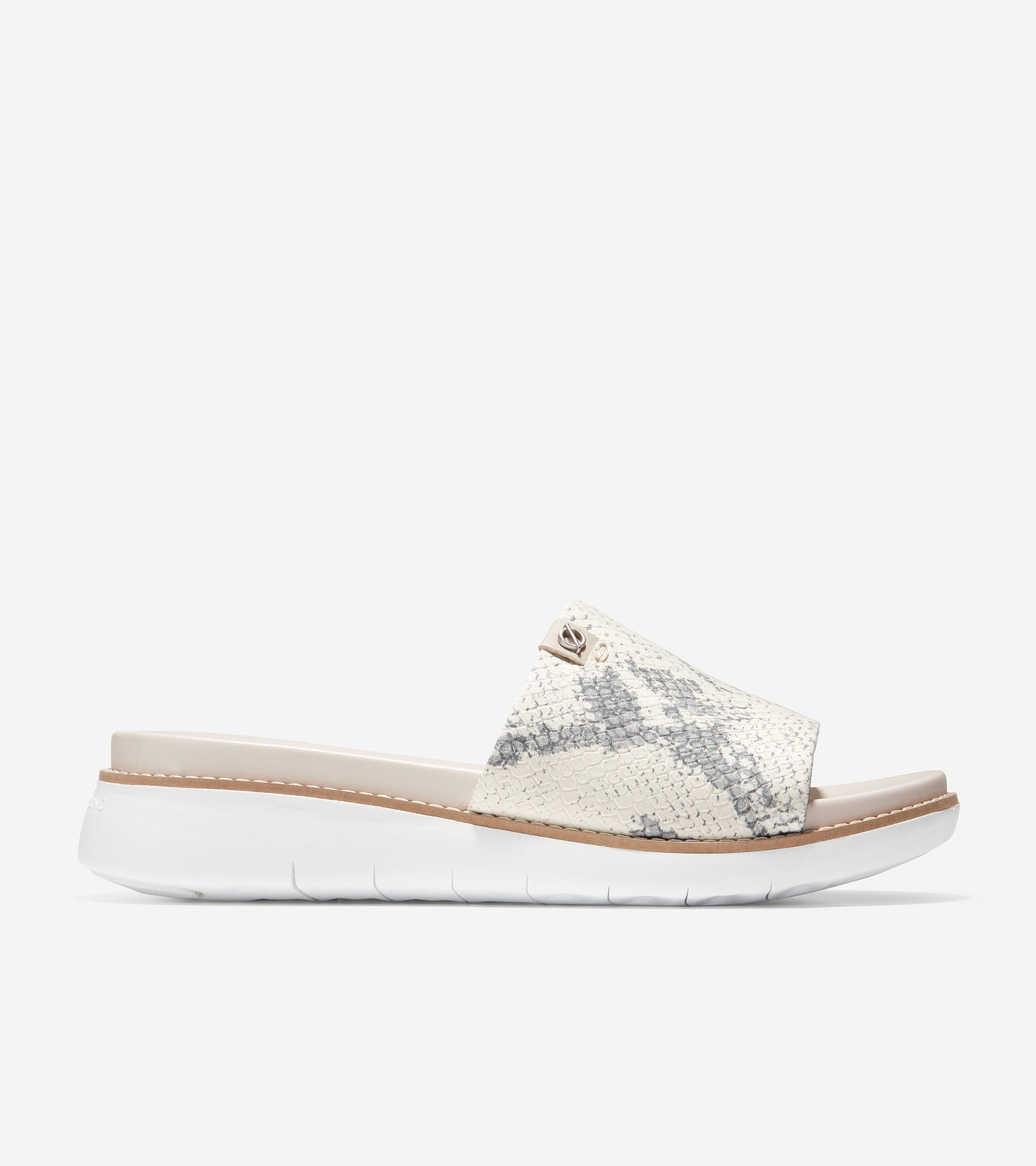 ColeHaan-ZERØGRAND Global Slide Sandal-w17725-Ivory Grey Snake Print