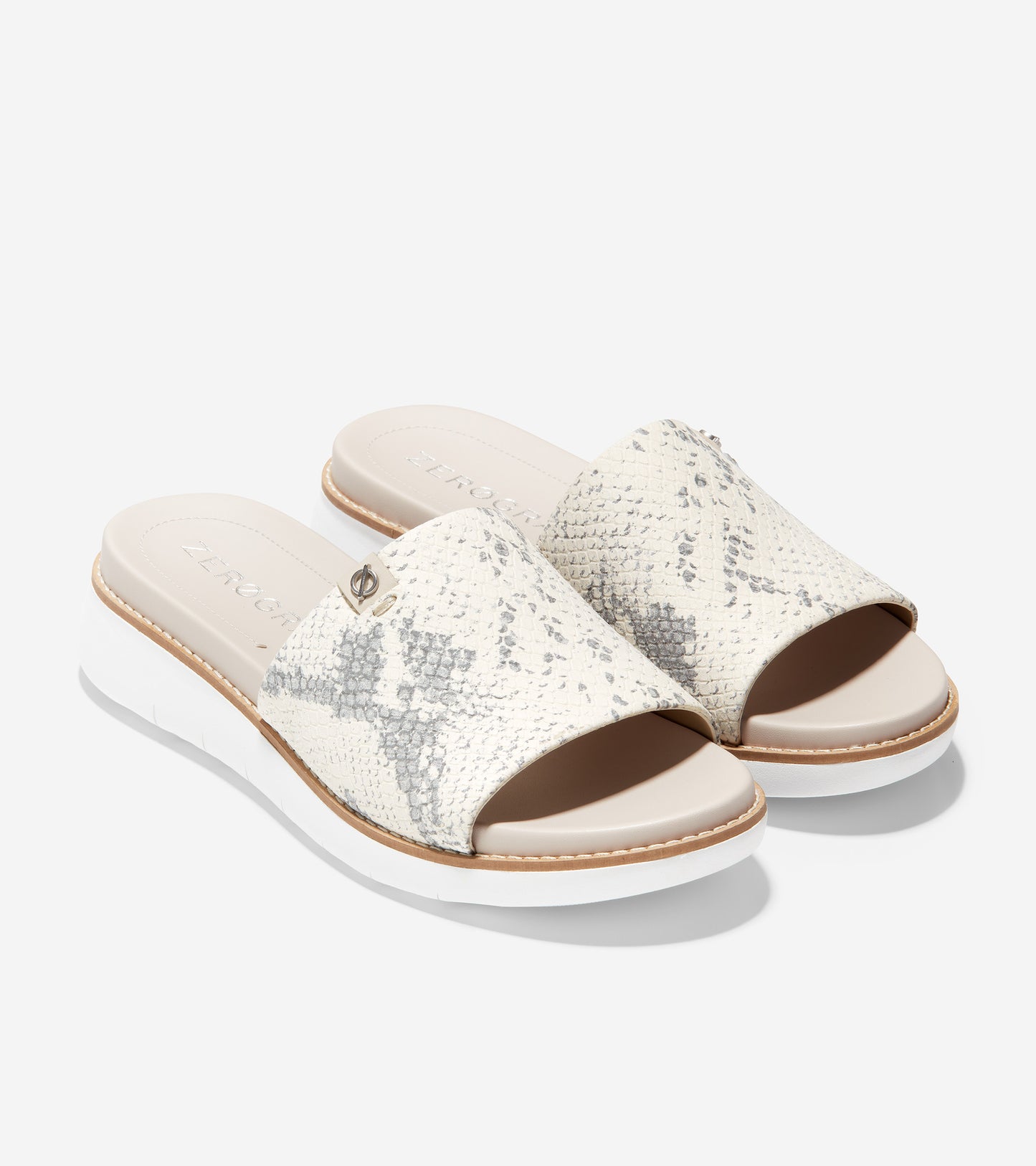 ColeHaan-ZERØGRAND Global Slide Sandal-w17725-Ivory Grey Snake Print