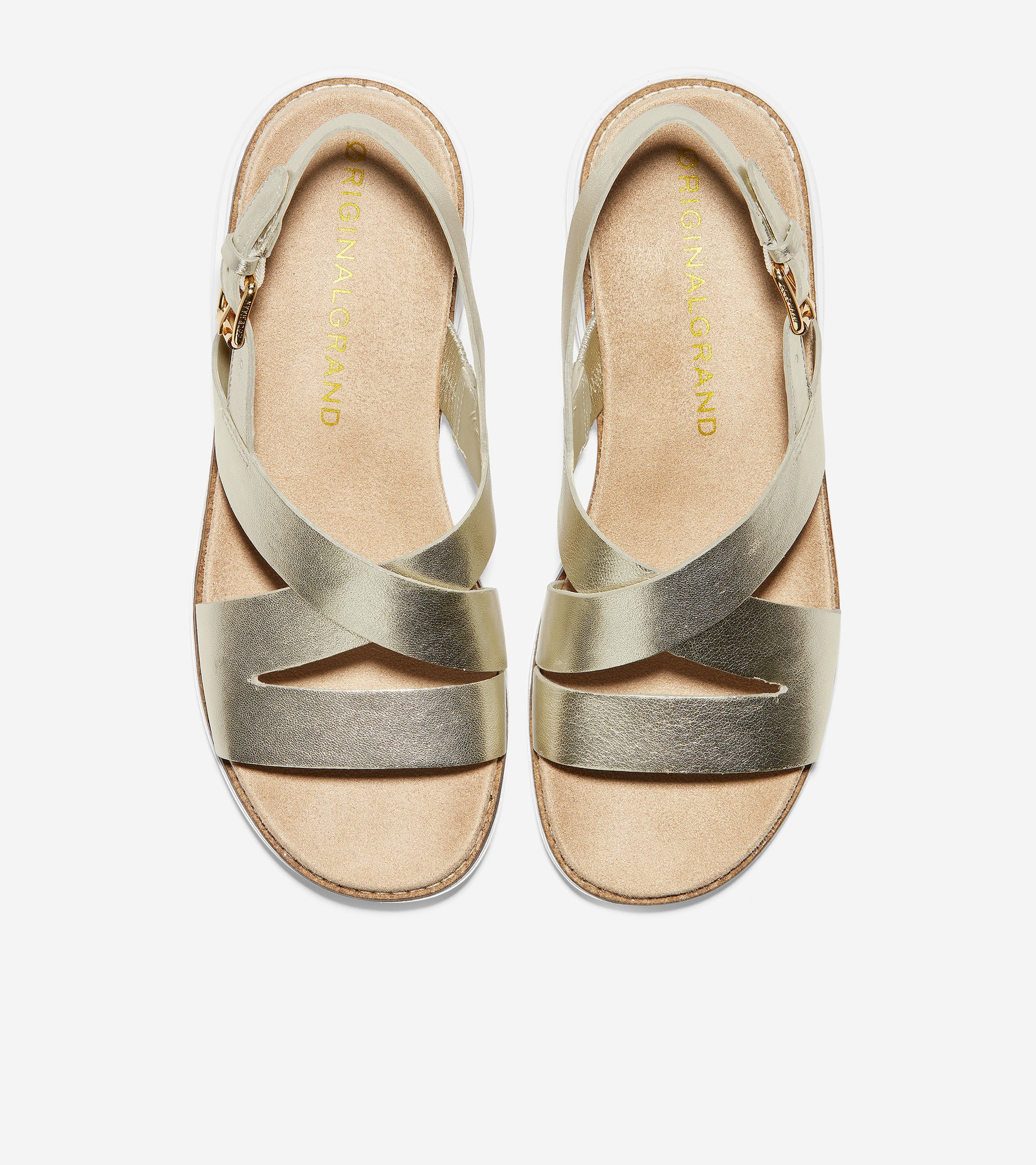 ColeHaan-ØriginalGrand Sandal-w18130-Gold Metallic Leather