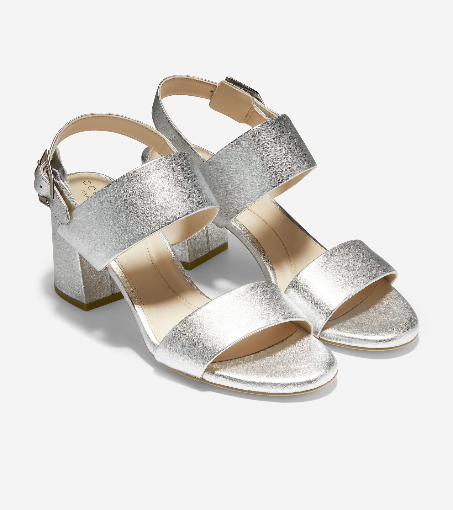 ColeHaan-Avani City Sandal-w18310-Silver Metallic Leather