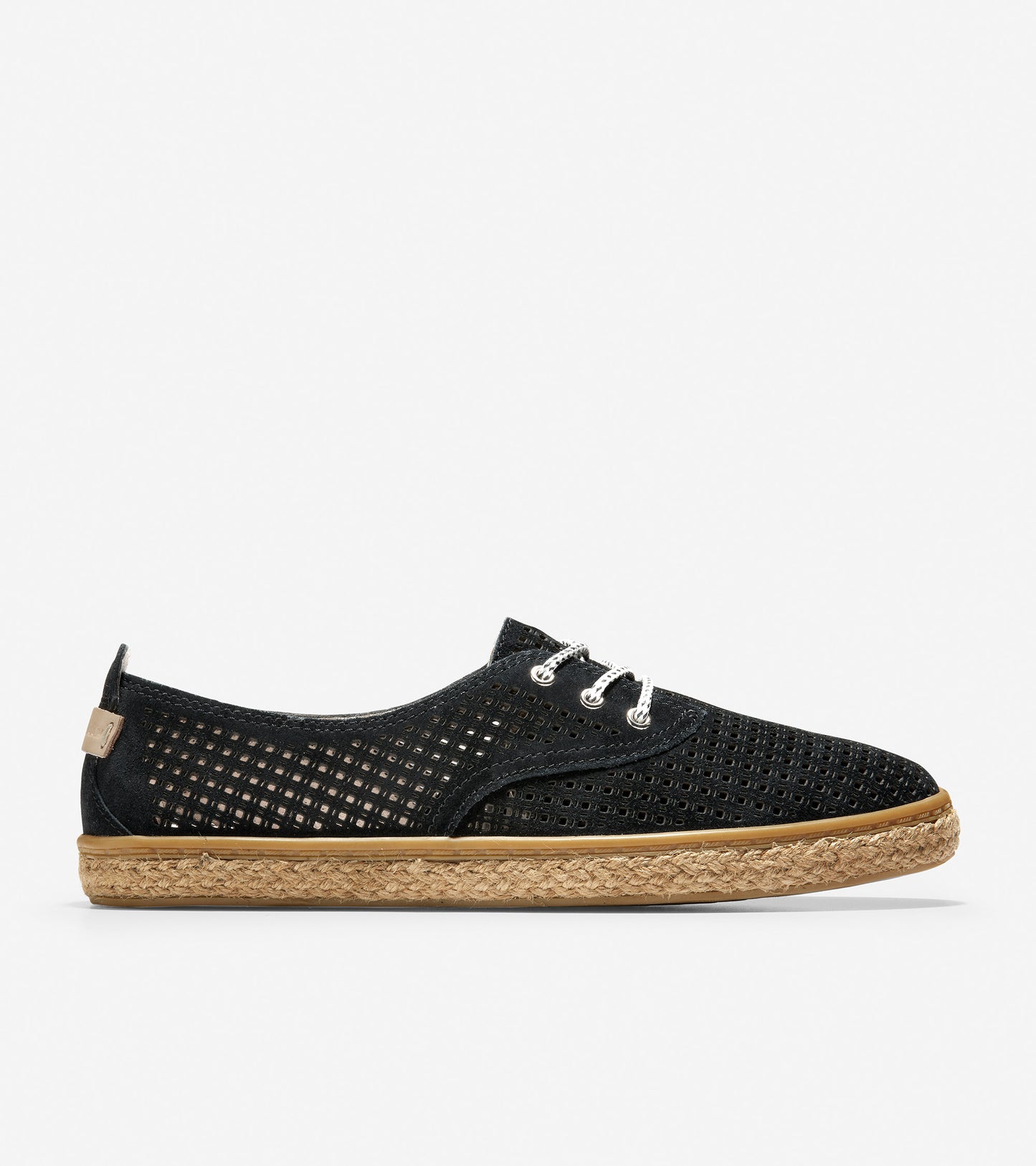 ColeHaan-Cloudfeel Lace Up Espadrille-w18372-Black Suede