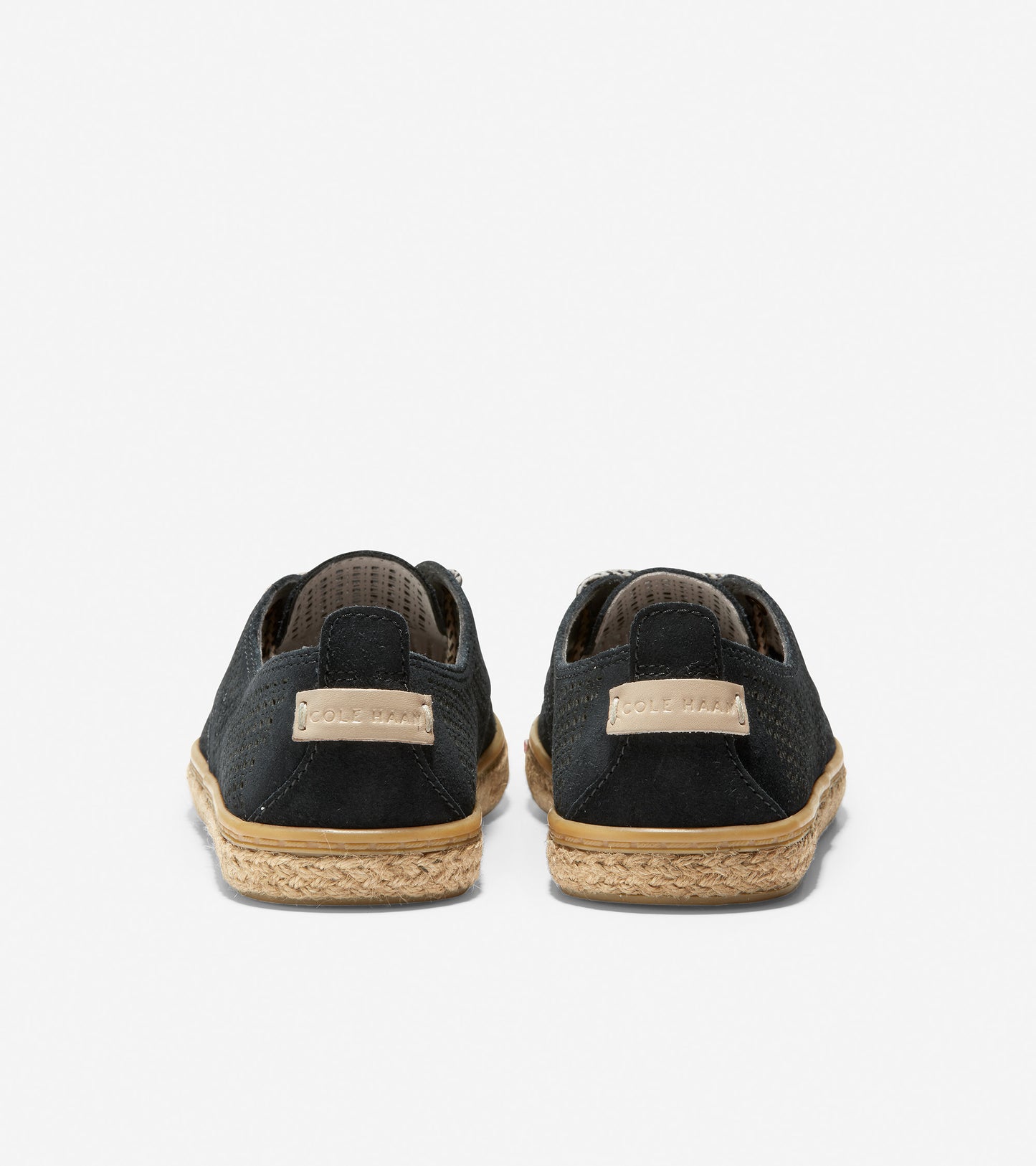 ColeHaan-Cloudfeel Lace Up Espadrille-w18372-Black Suede