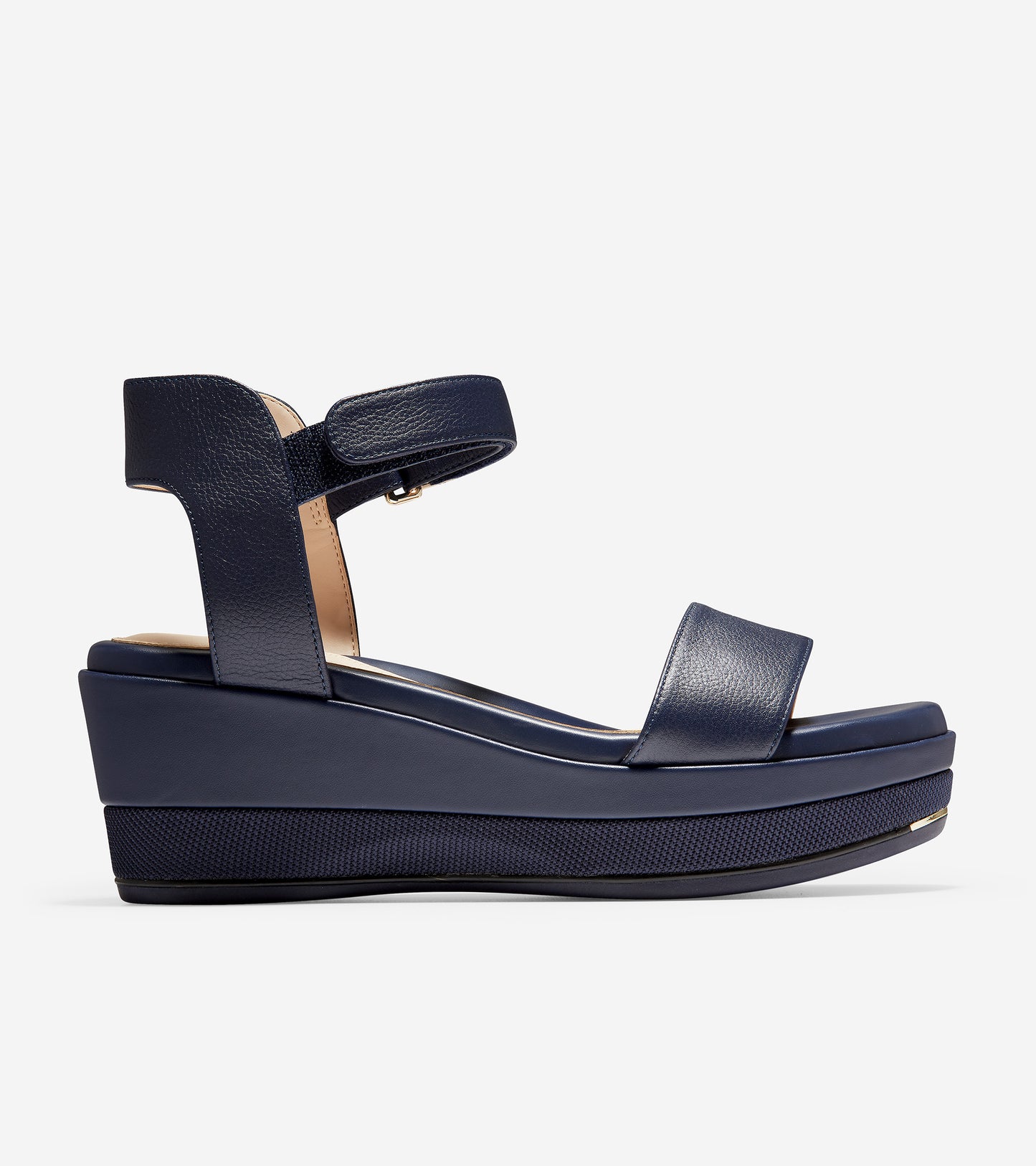 ColeHaan-Grand Ambition Flatform Sandal-w18723-Marine Blue Leather