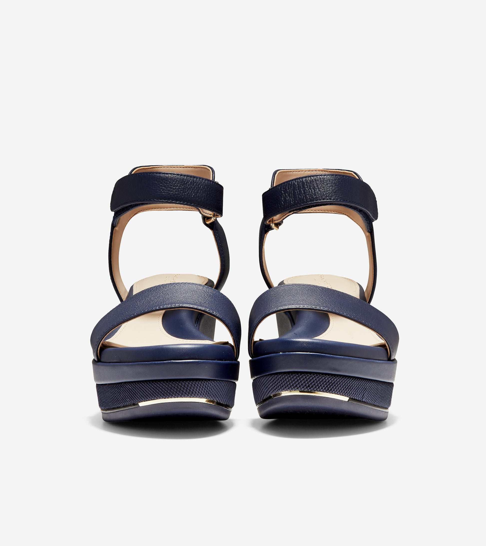 ColeHaan-Grand Ambition Flatform Sandal-w18723-Marine Blue Leather