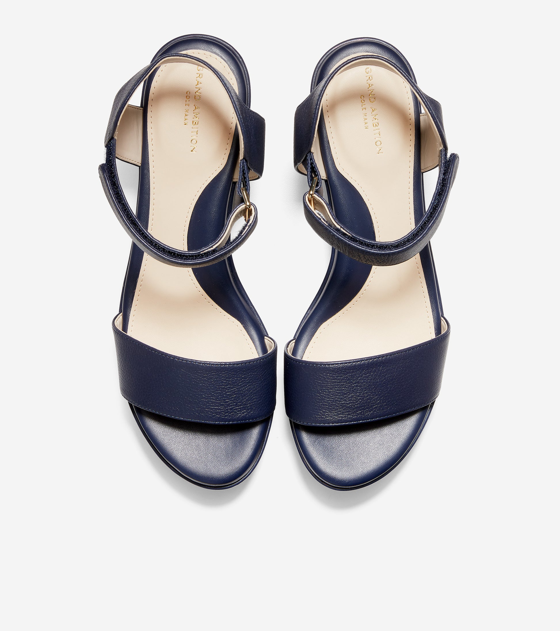 ColeHaan-Grand Ambition Flatform Sandal-w18723-Marine Blue Leather