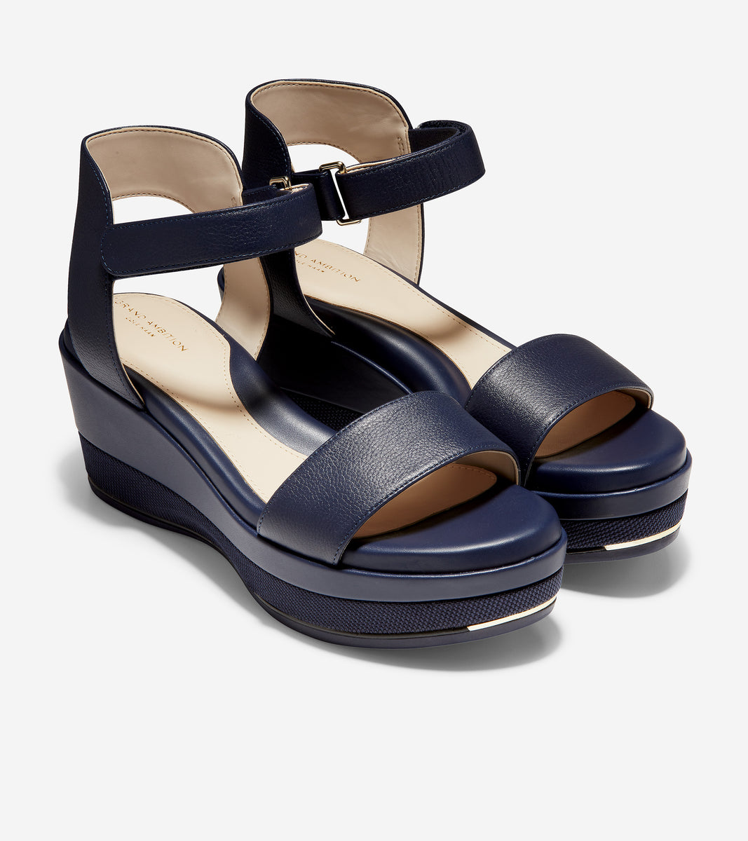 ColeHaan-Grand Ambition Flatform Sandal-w18723-Marine Blue Leather