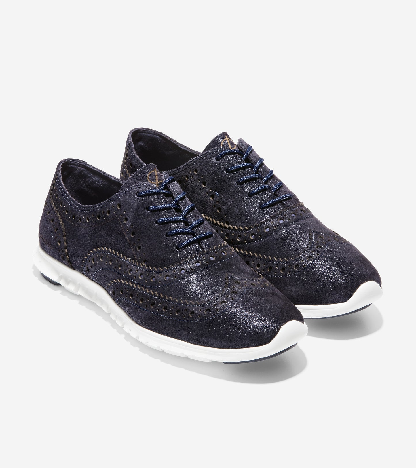 ColeHaan-ZERØGRAND Wingtip Oxford-w19293-Dark Navy Sparkle Leather