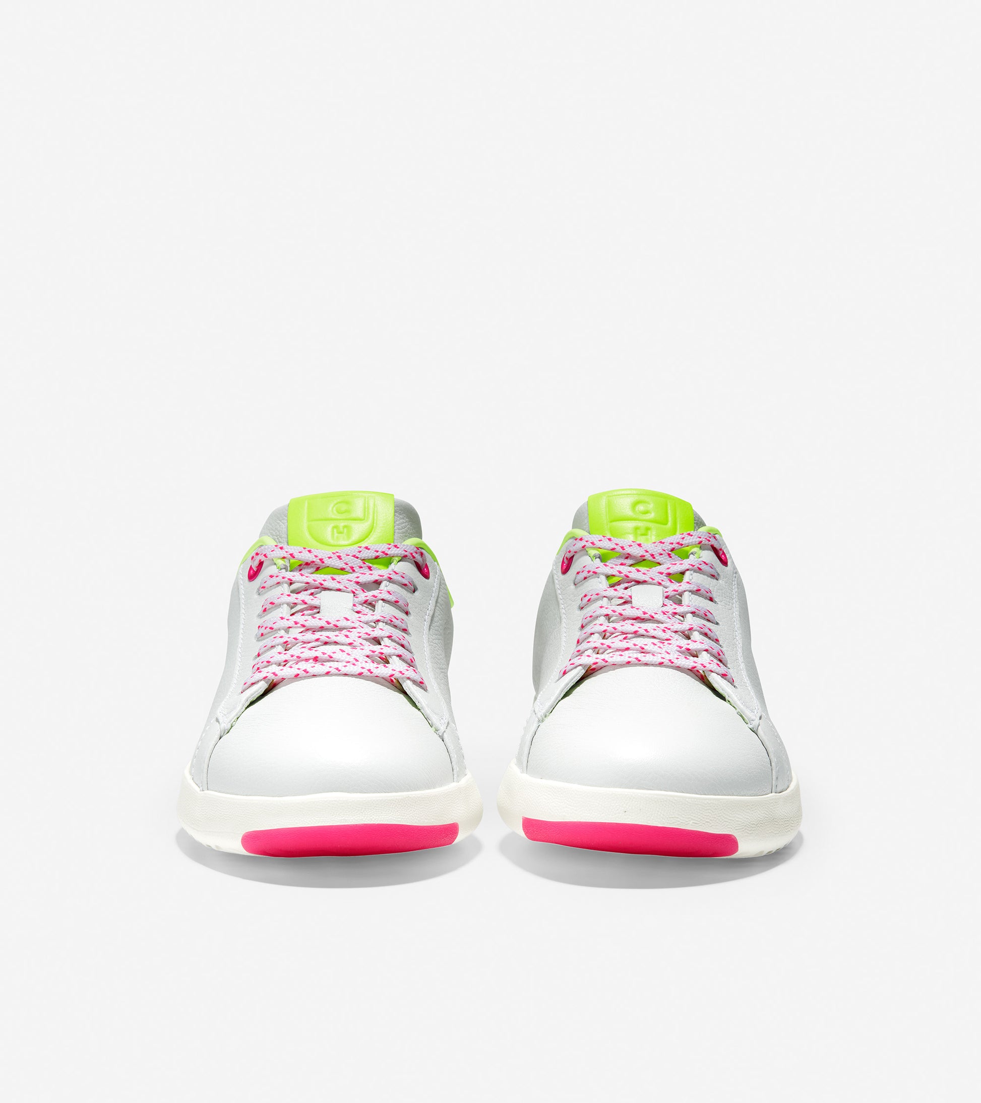 ColeHaan-GrandPrø Tennis Sneaker-w19395-Optic White-Pink Glow