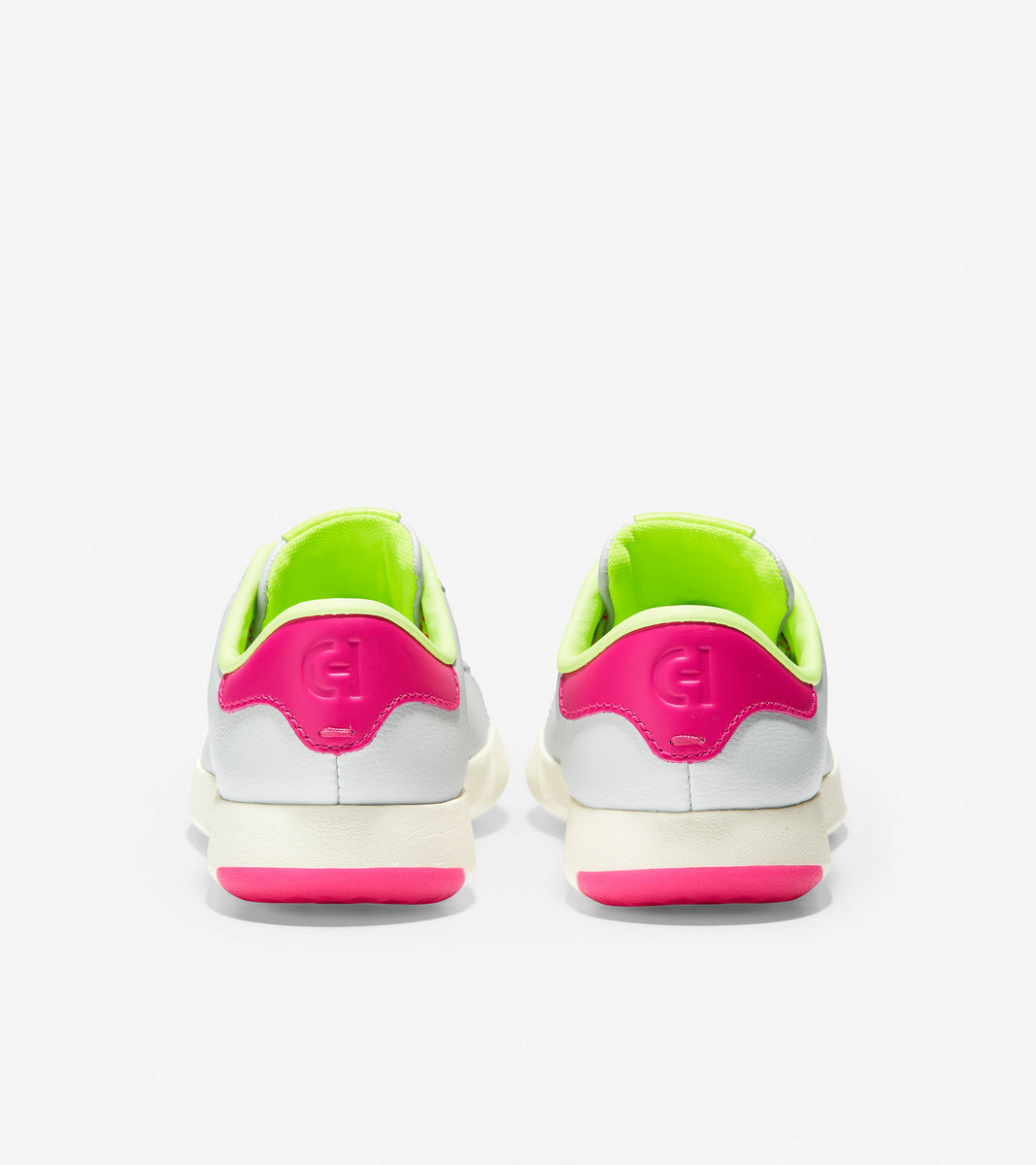 ColeHaan-GrandPrø Tennis Sneaker-w19395-Optic White-Pink Glow