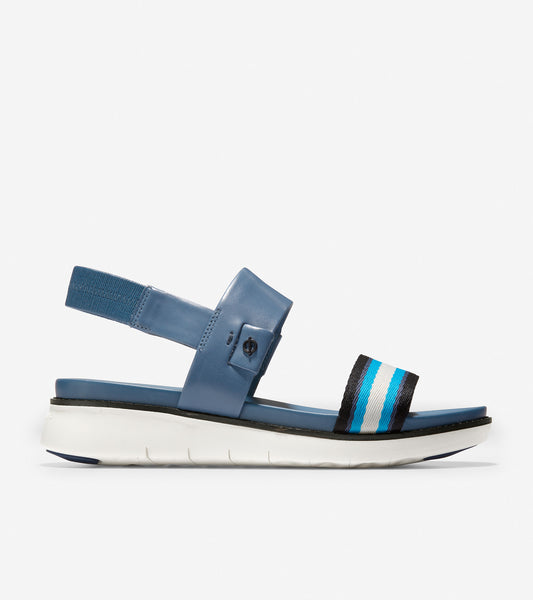 ColeHaan-ZERØGRAND Global Double Band Sandal-w19400-Vintage Indigo Leather-Ivory