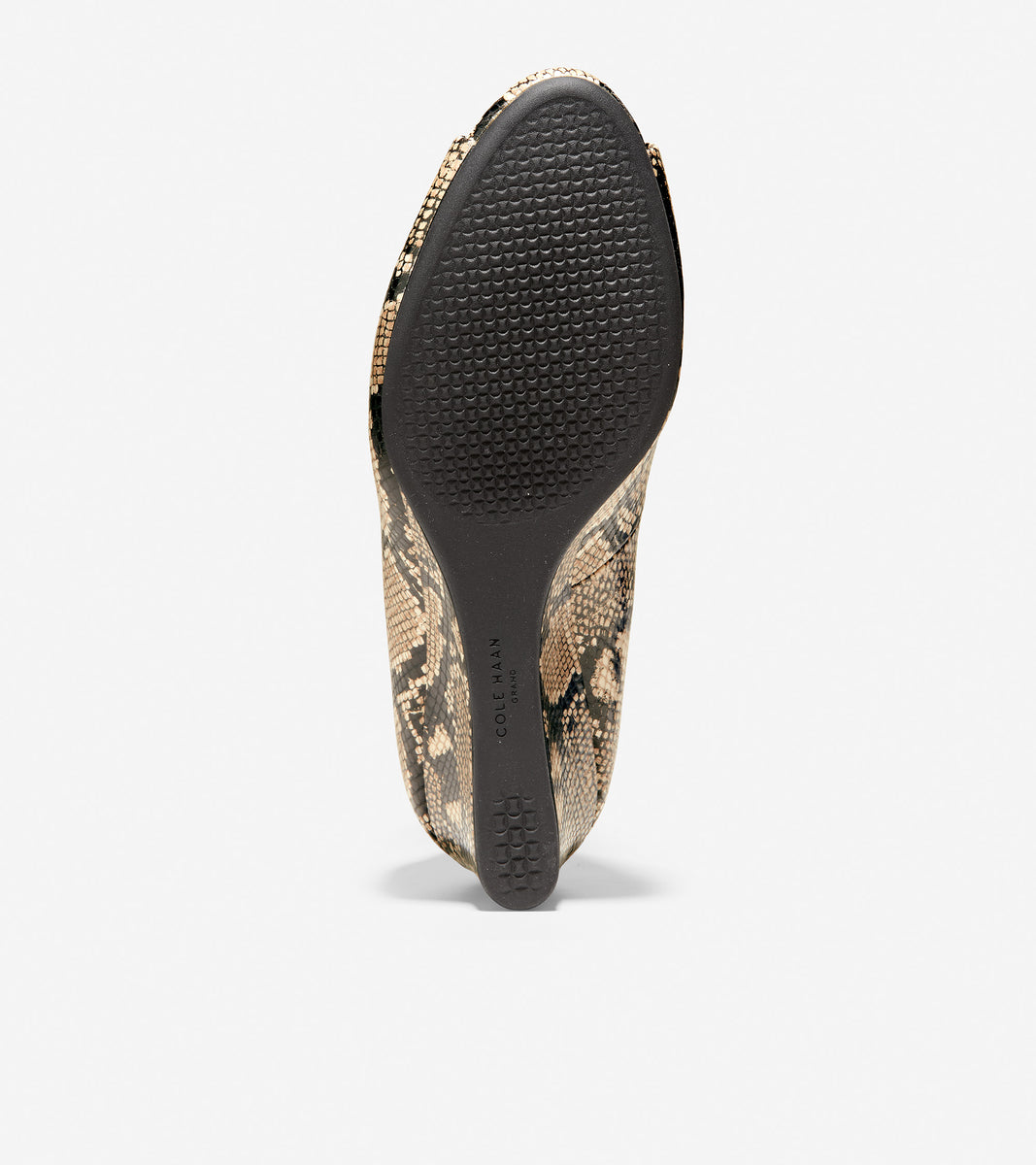 ColeHaan-Grand Ambition Open Toe Wedge-w19413-Amphora Snake Print Leather