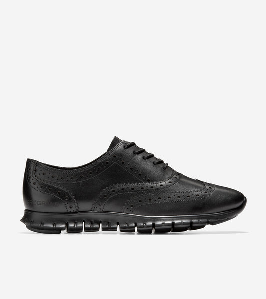 ColeHaan-ZERØGRAND Wingtip Oxford-w20384-Black Leather