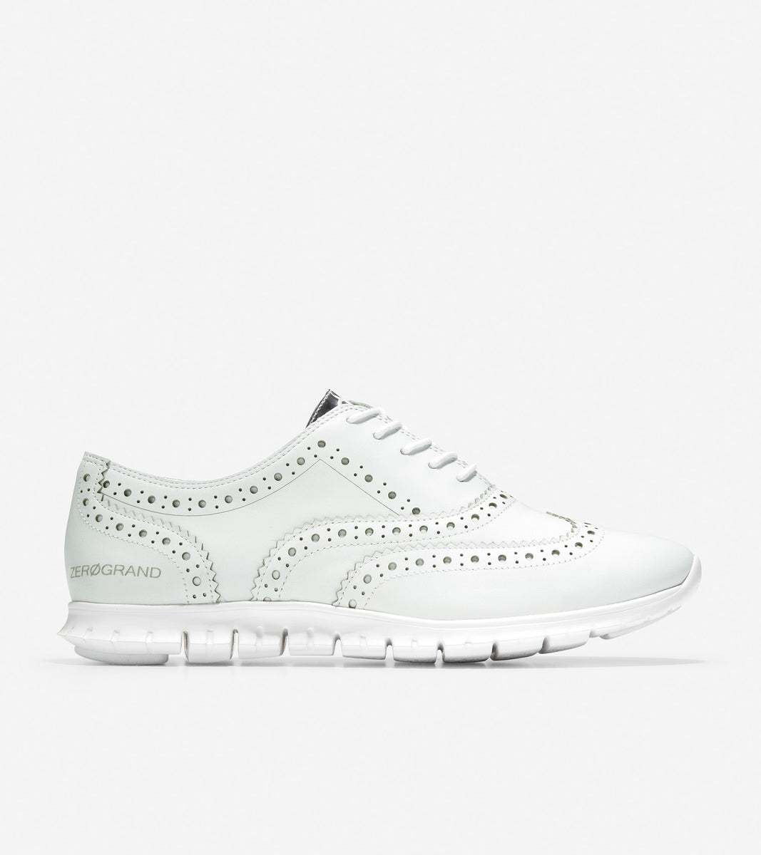 ColeHaan-ZERØGRAND Wingtip Oxford-w20385-Optic White Leather-Argento Leather