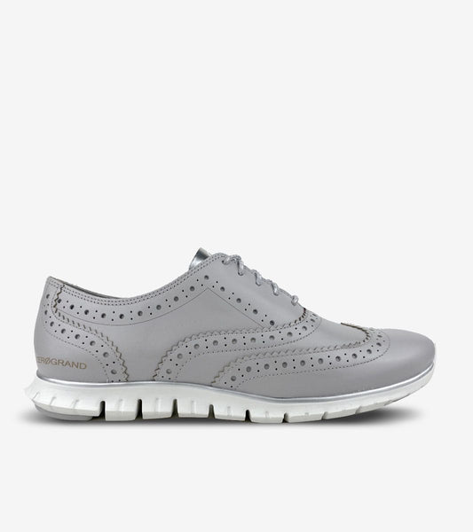 ColeHaan-ZERØGRAND Wingtip Oxford-w21563-Cool Grey Leather-Argento