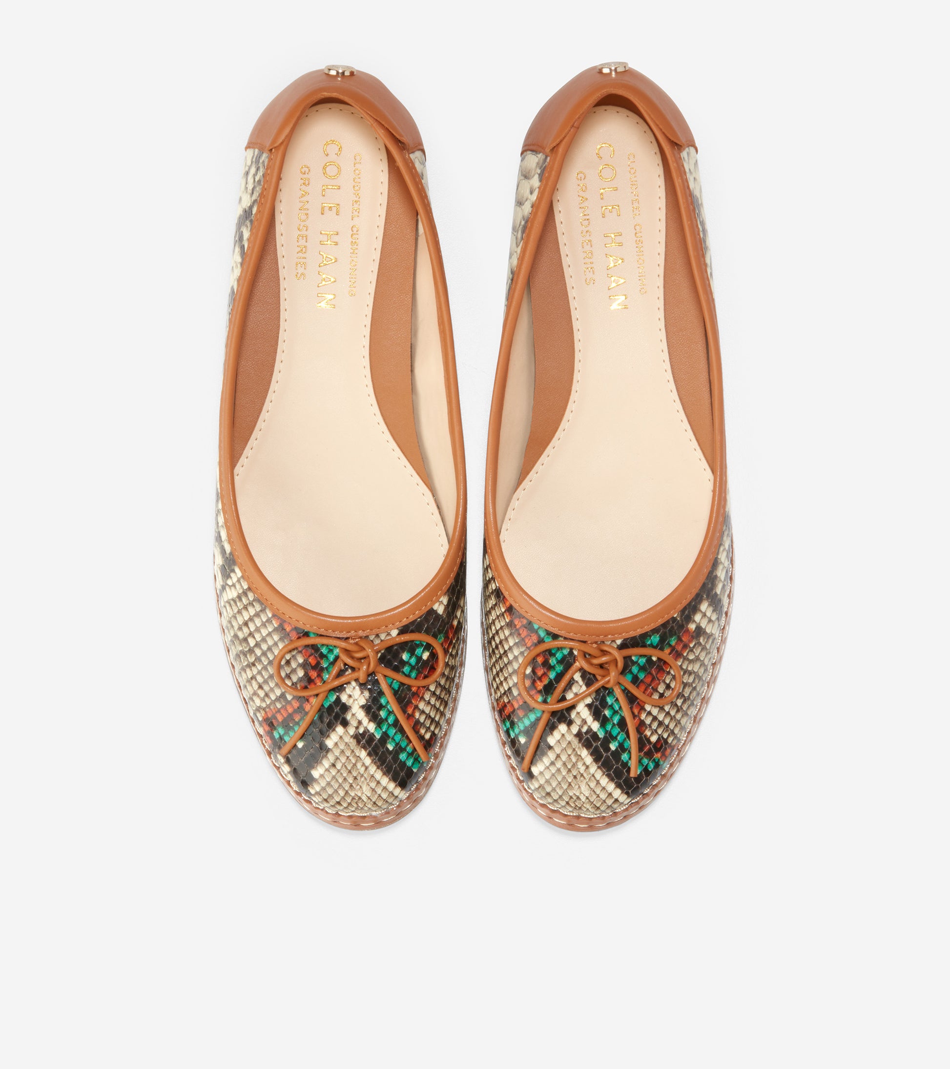 ColeHaan-Cloudfeel All-Day Ballet Flat-w21877-Crafted Snake Print