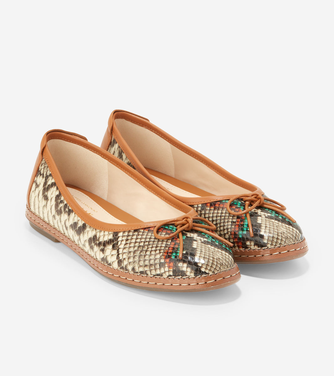 ColeHaan-Cloudfeel All-Day Ballet Flat-w21877-Crafted Snake Print