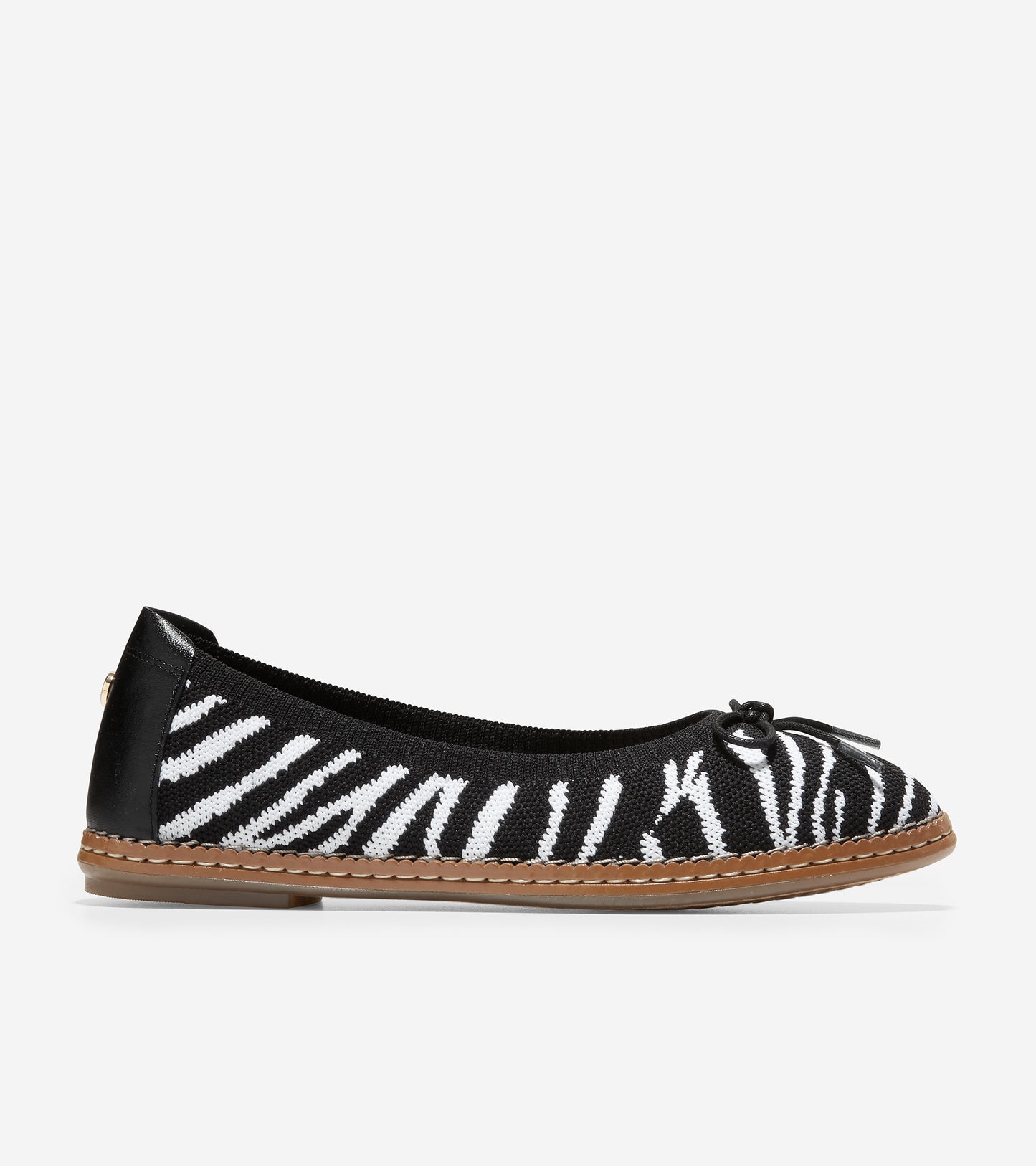 ColeHaan-Cloudfeel All-Day Ballet Flat-w21978-Zebra Print Knit