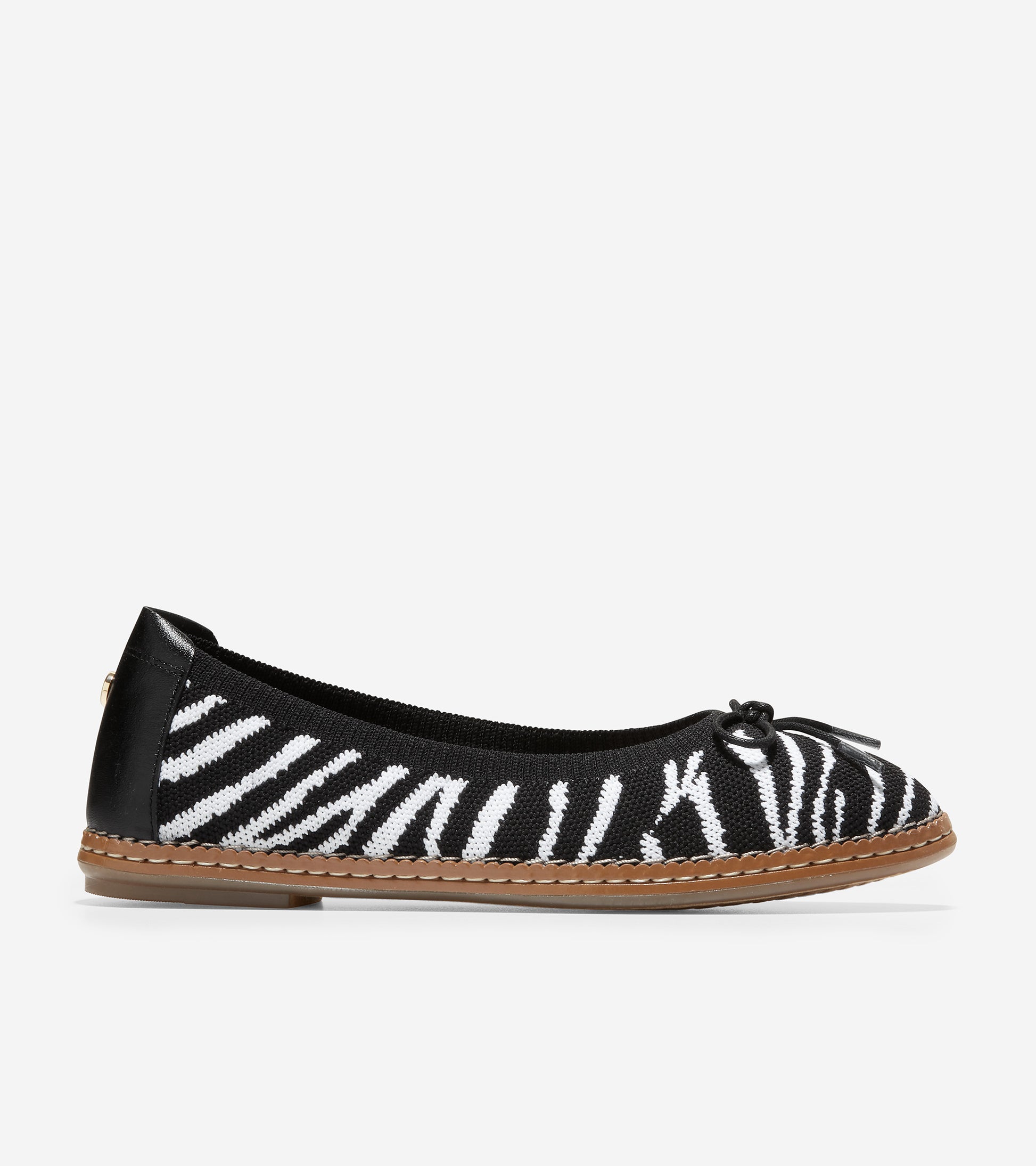 ColeHaan-Cloudfeel All-Day Ballet Flat-w21978-Zebra Print Knit